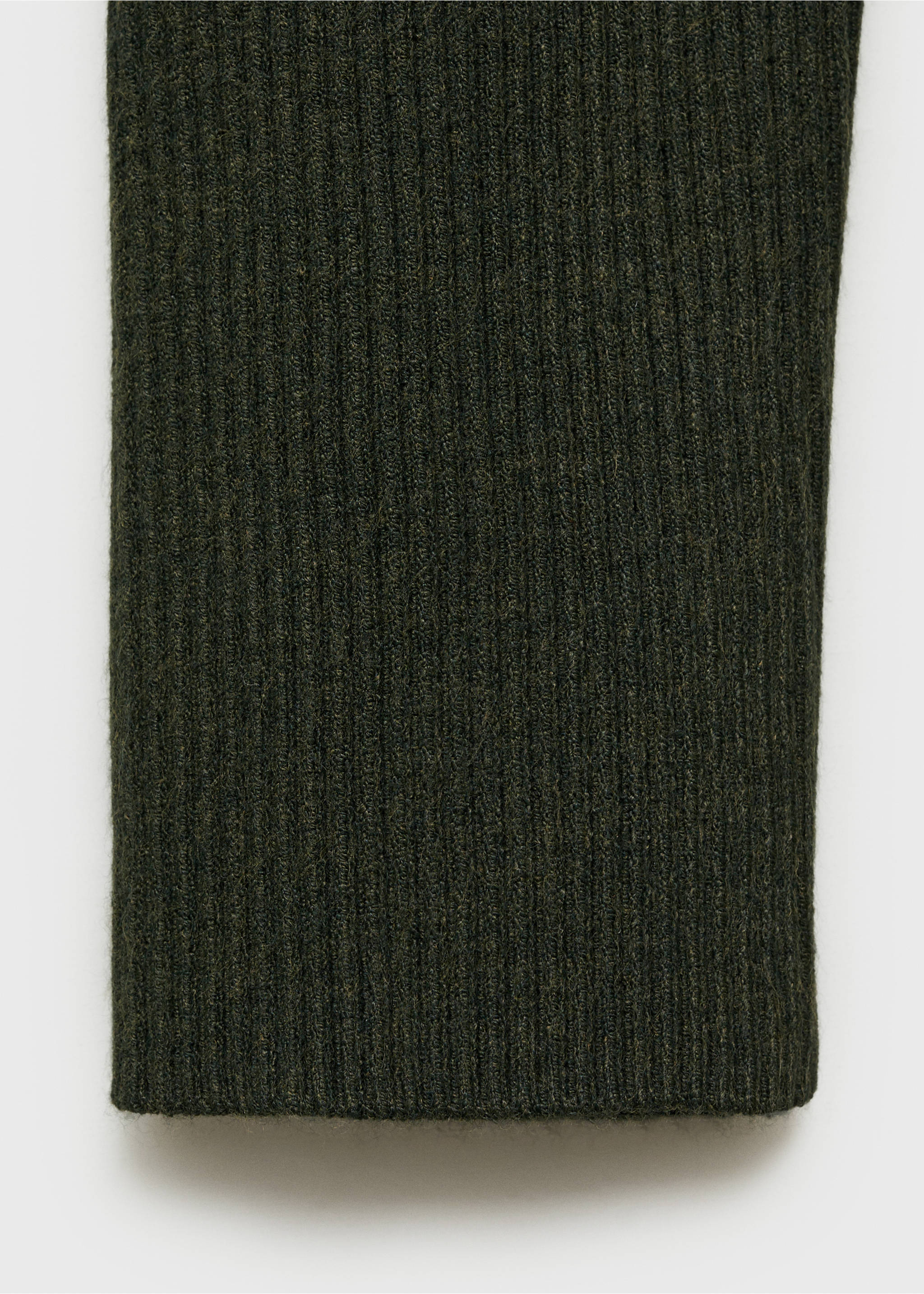 V-neck knitted cardigan - Details of the article 0, Khaki. Ref: 87054074-00.