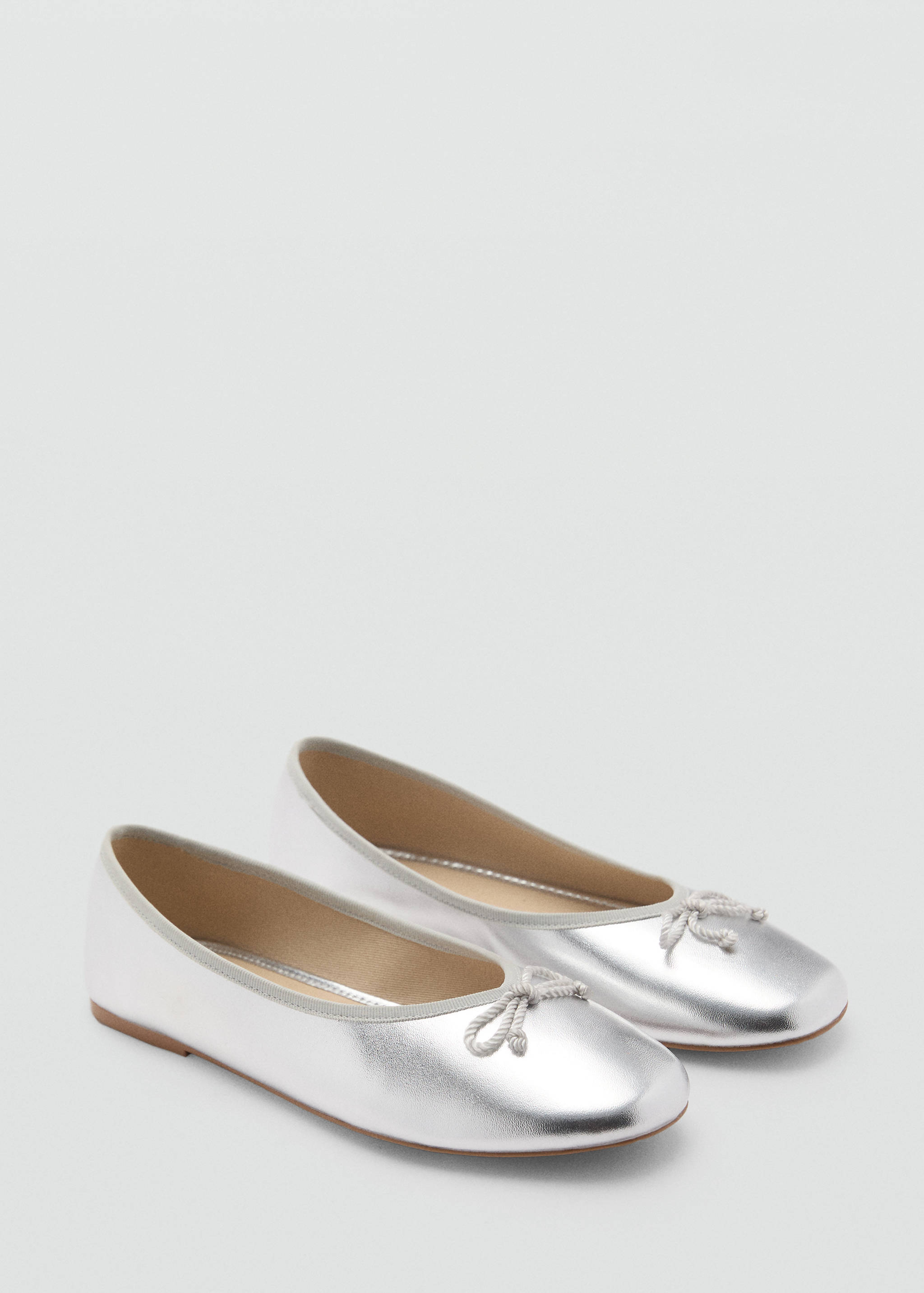 Metallic ballet flats with bow - Medium plane