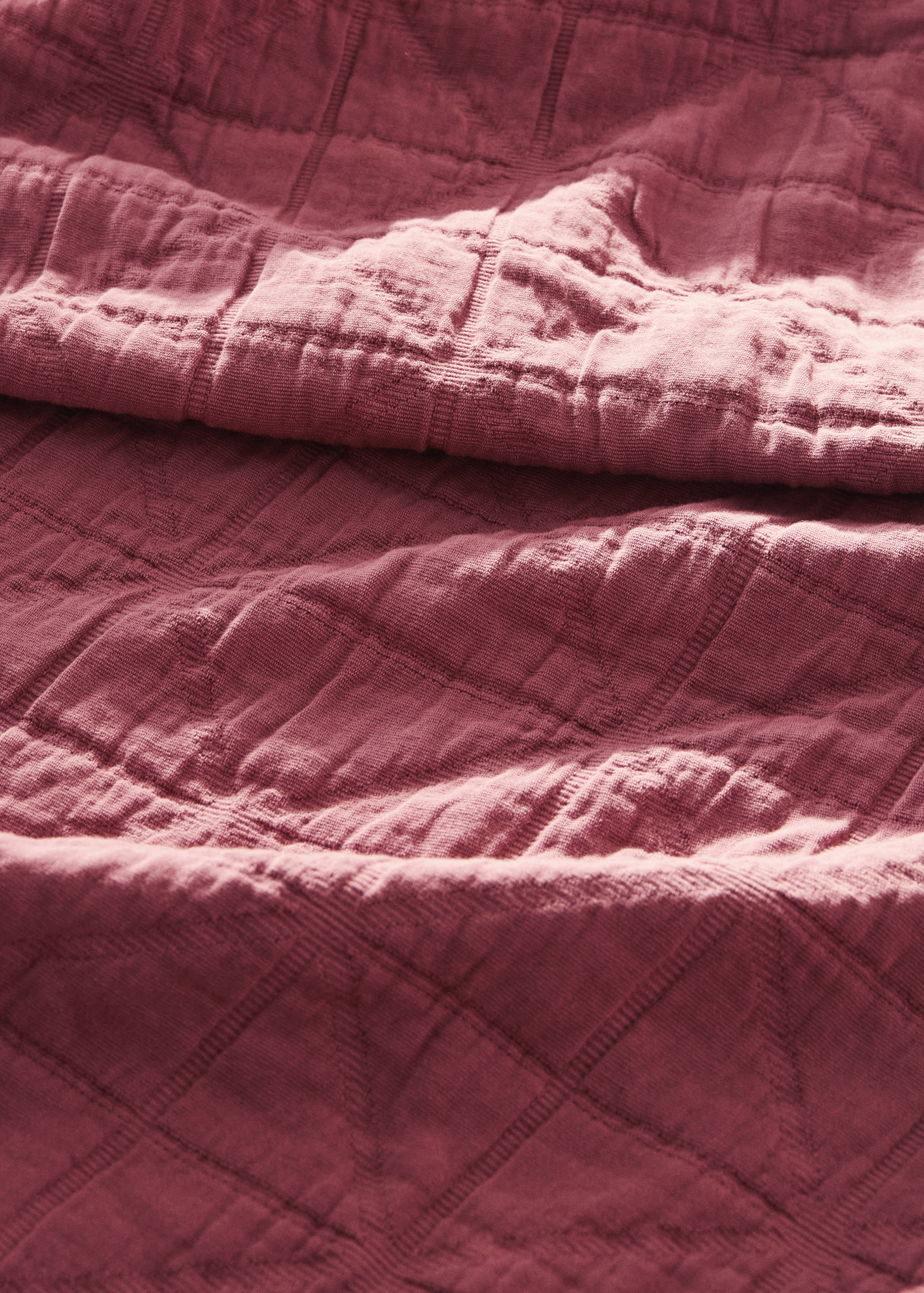 Παιδικό βαμβακερό κάλυμμα garment-dyed waffle με σχέδιο ζακάρ με ρόμβους για κρεβάτι 90/105 εκ - Λεπτομέρεια του προϊόντος 7