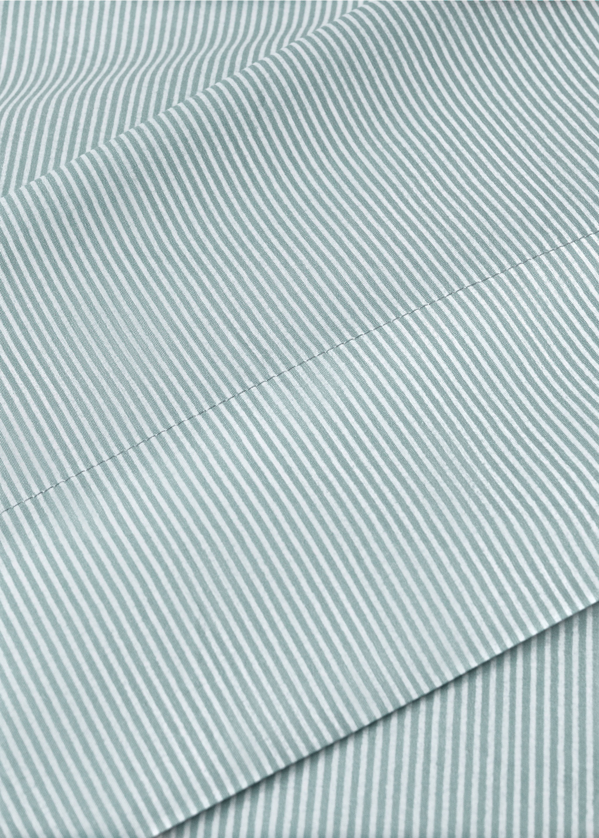 Kinder-Bettlaken aus Baumwollperkal Streifen Bett 90 cm - Detail des Artikels 1