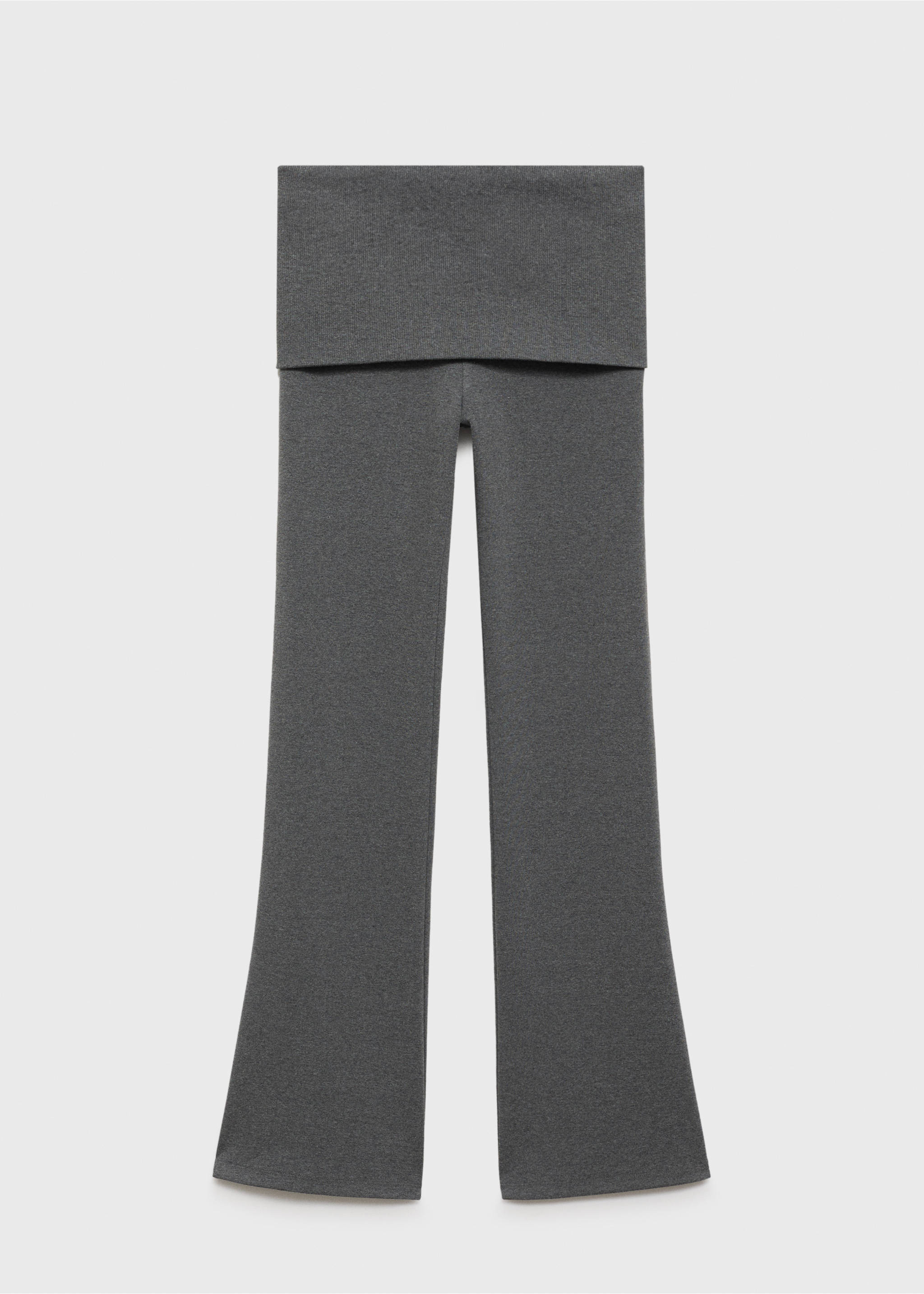 Pantaloni scampanati vita con risvolto - Articolo senza modello, Grigio. Ref: 87054091-00.