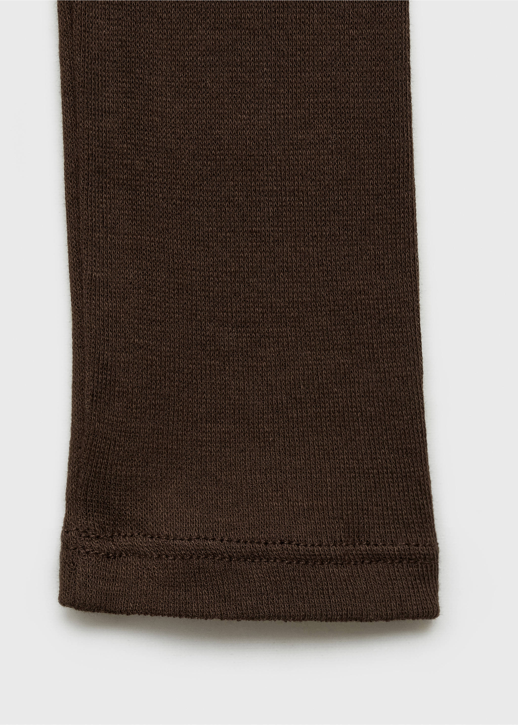 Contrasting cotton-blend T-shirt - Details of the article 0, Brown. Ref: 87054092-00.