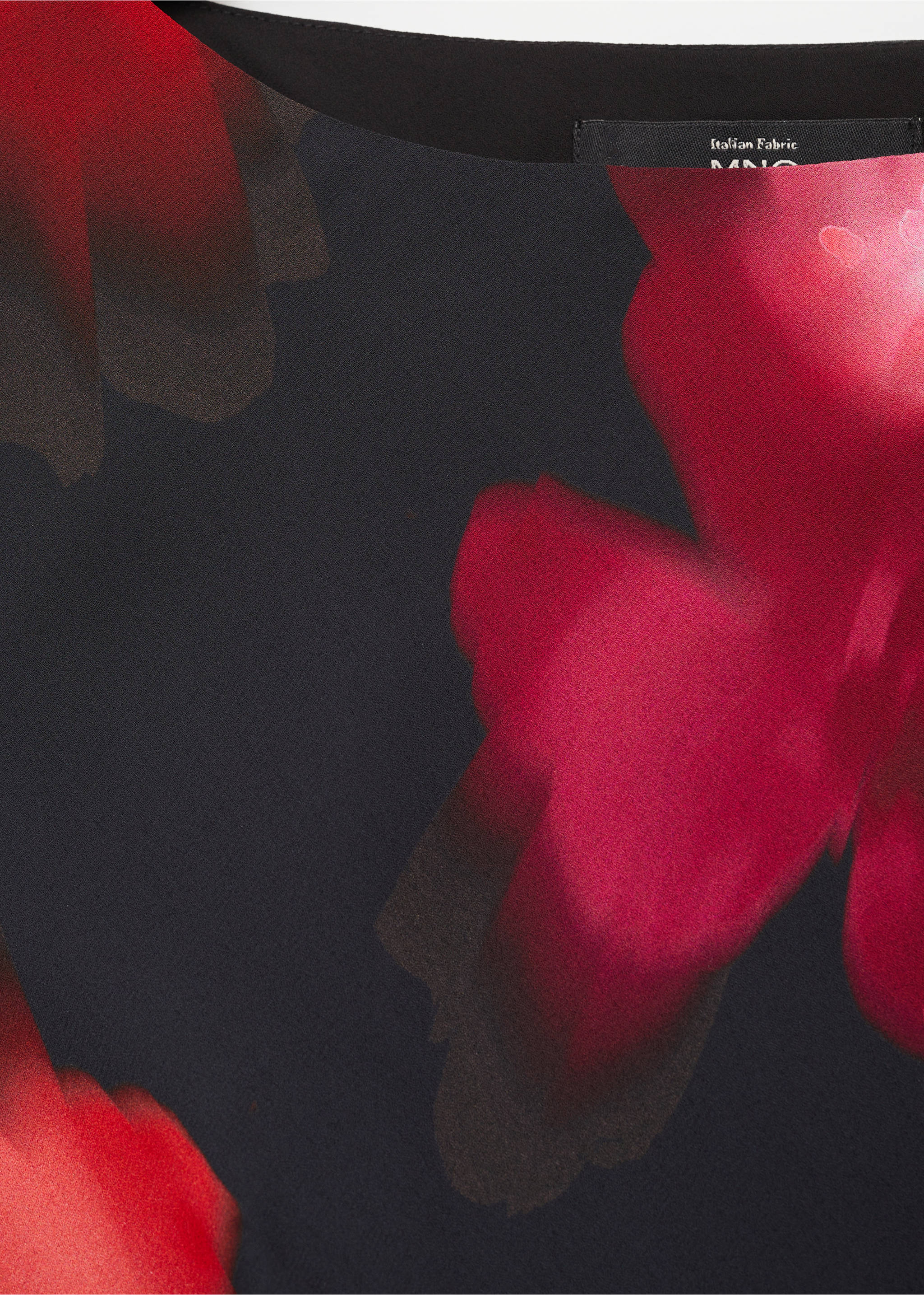 Floral-print midi-dress - Details of the article 8, Black. Ref: 87054094-00.