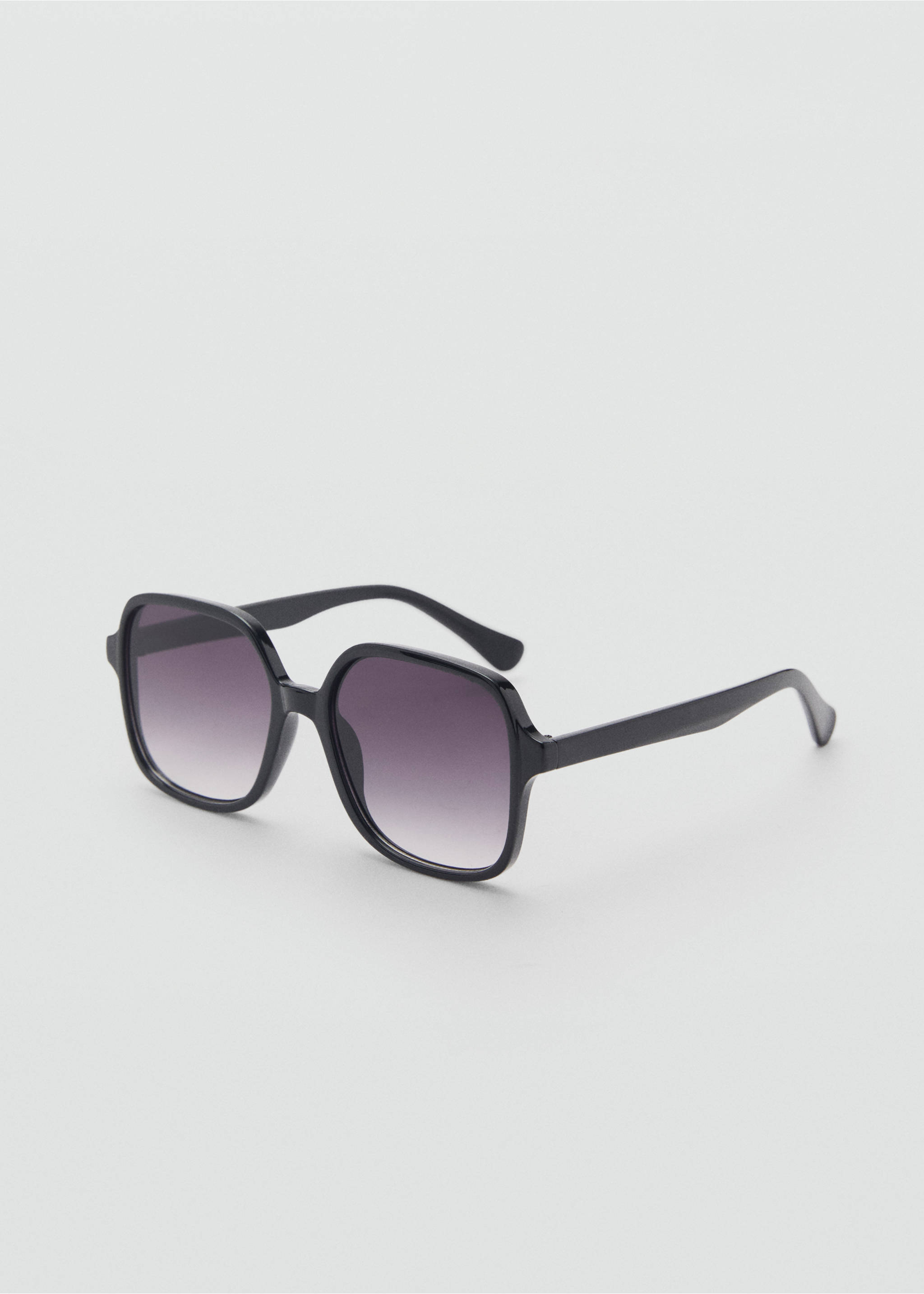 Sonnenbrille mit viereckiger Brillenfassung - Mittlere Ansicht, Schwarz. Ref: 87054387-00.
