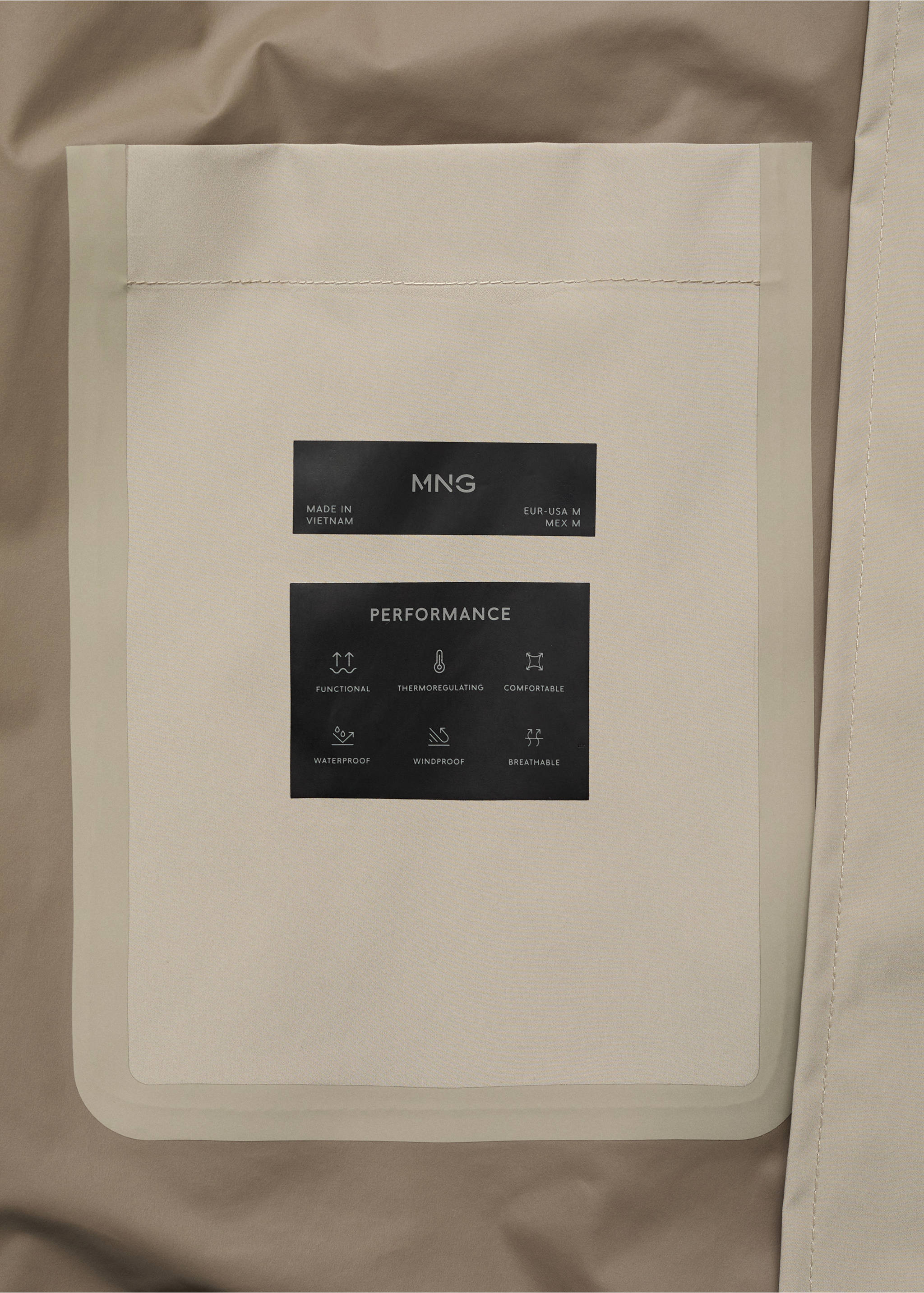 Parca waterproof tecnologia COOLMAX® - Detall de l'article 0, Sorra. Ref: 87054388-00.