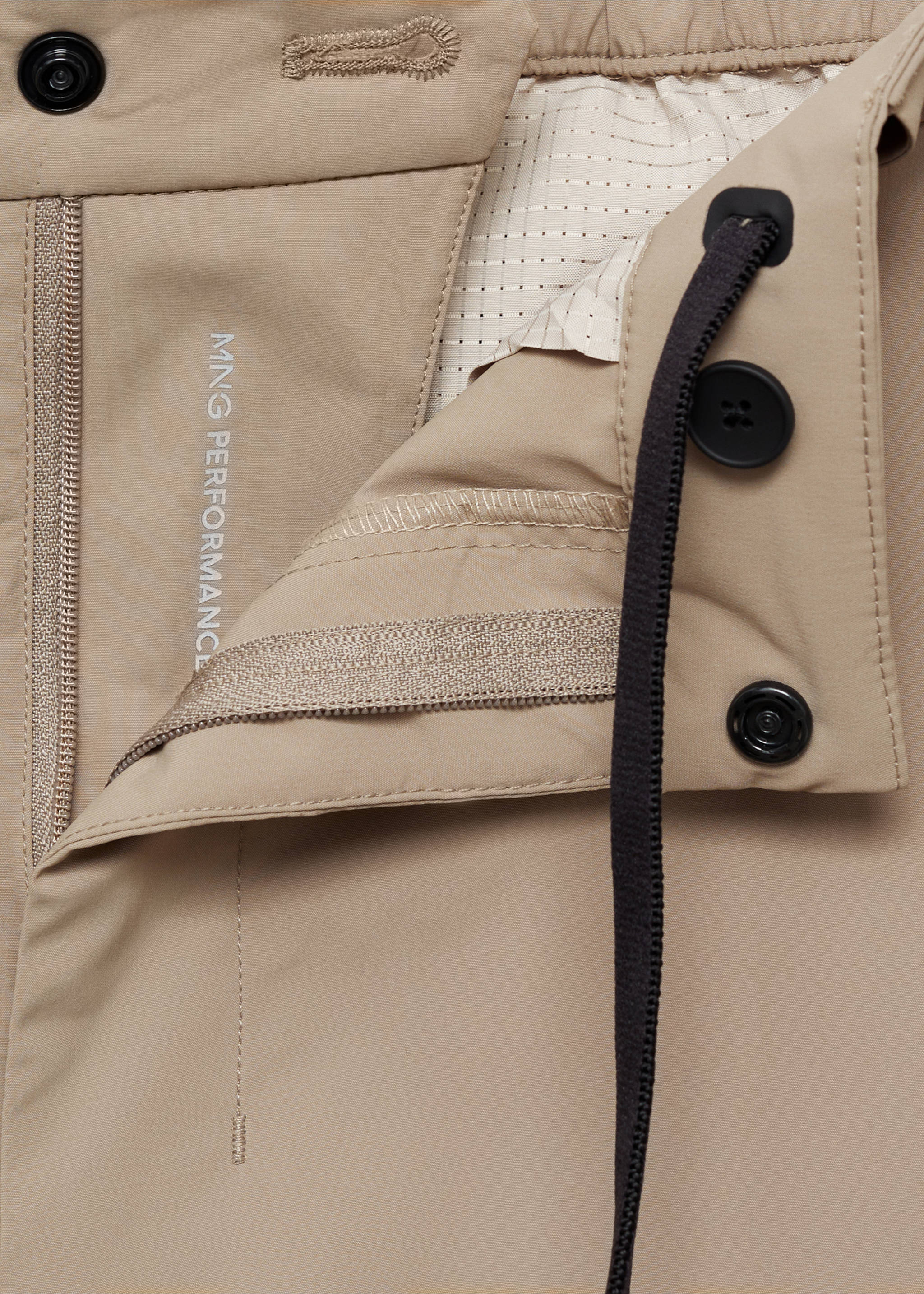 Wärmeregulierende Carghose aus Comfort-Stretch-Gewebe - Detail des Artikels 8, Mittelbraun. Ref: 87054390-00.
