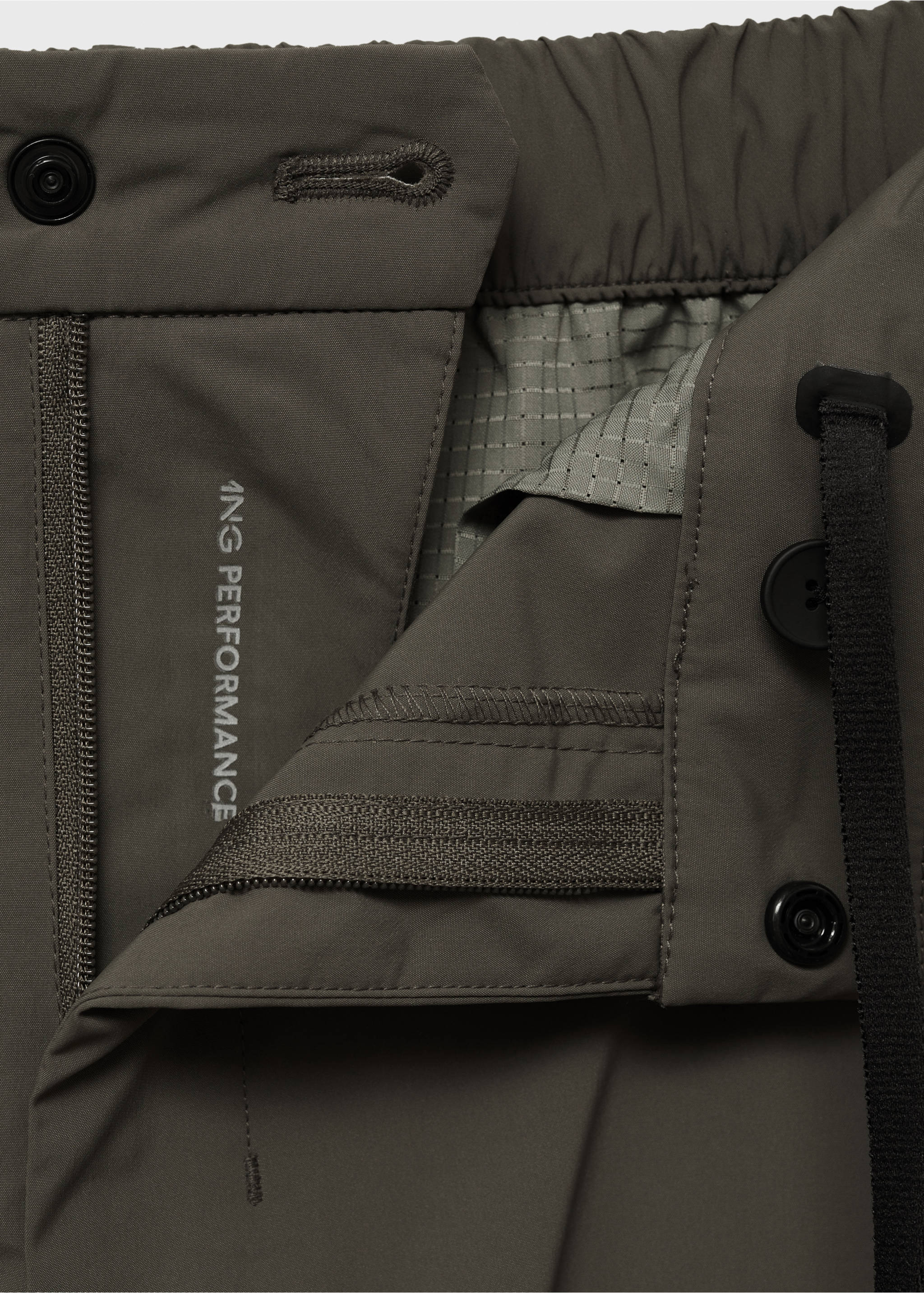 Thermoregulating comfort stretch cargo trousers - Details of the article 8, Medium Green. Ref: 87054390-00.