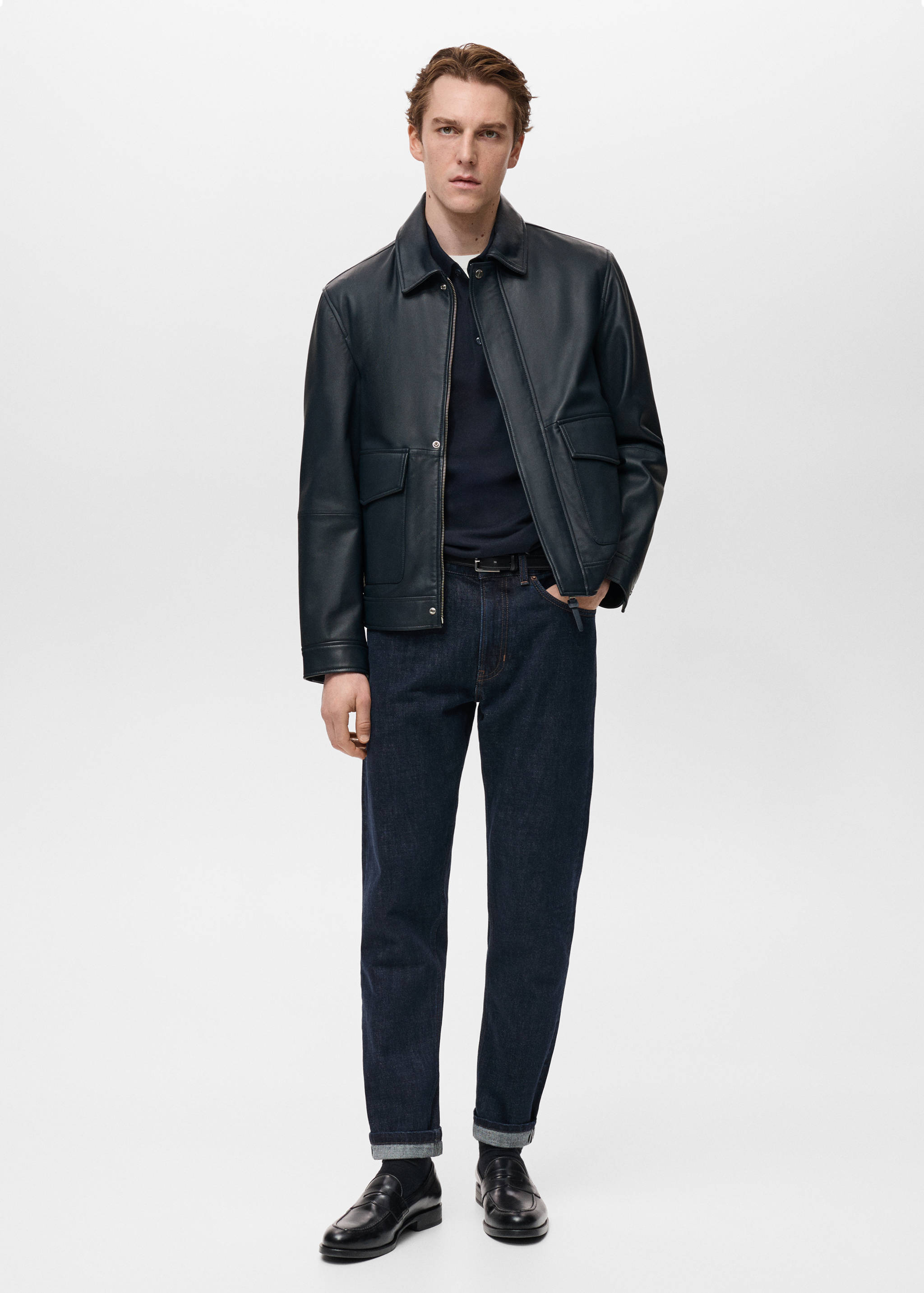 Jakna od nappa kože s džepovima - Opći prikaz