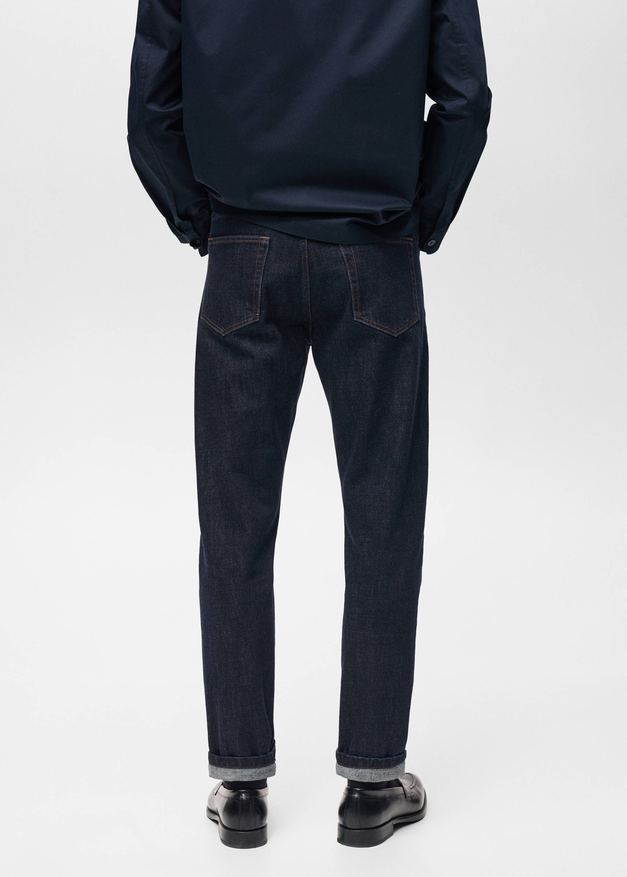 Tapered-fit selvedge jeans - Reverse of the article