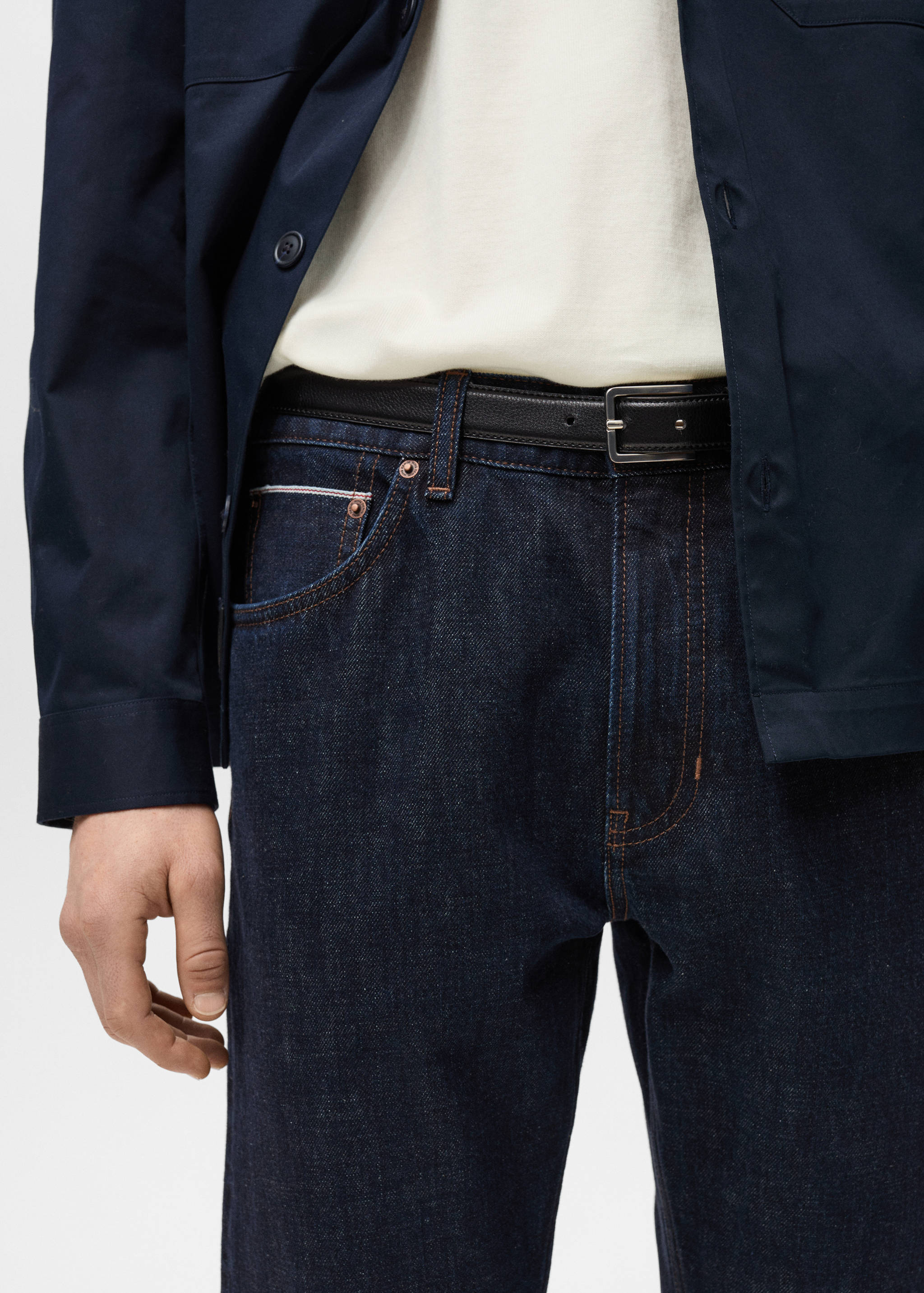 Tapered-fit selvedge jeans - Details of the article 1