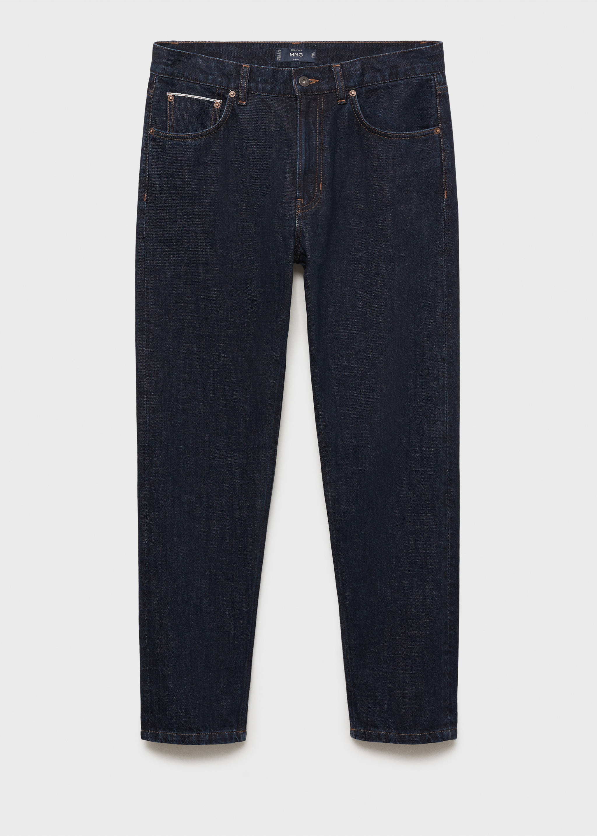 Tapered-fit selvedge jeans - Article without model, Open Blue. Ref: 87054394-00.