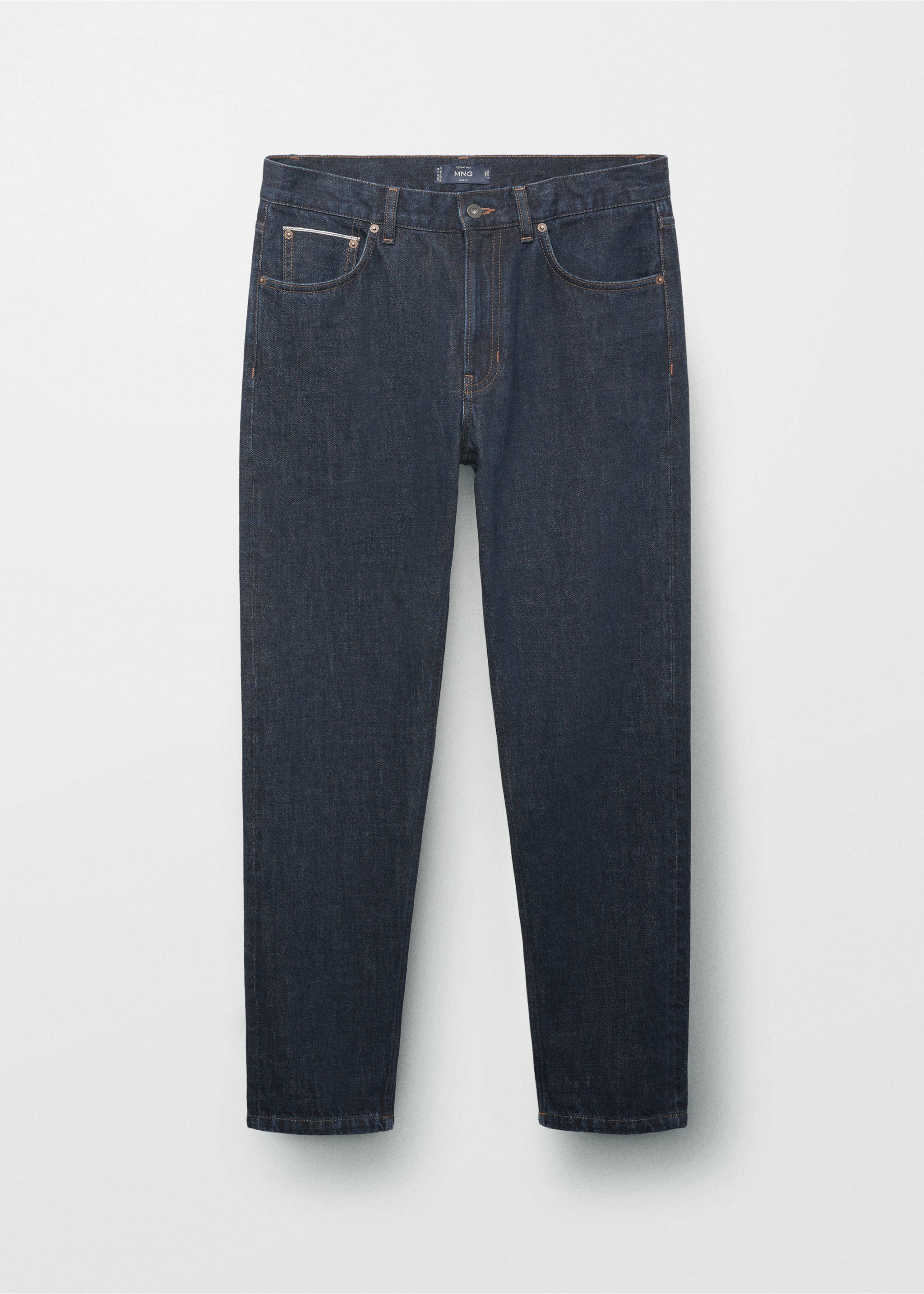 Tapered-fit selvedge jeans - Details of the article 9, Open Blue. Ref: 87054394-00.