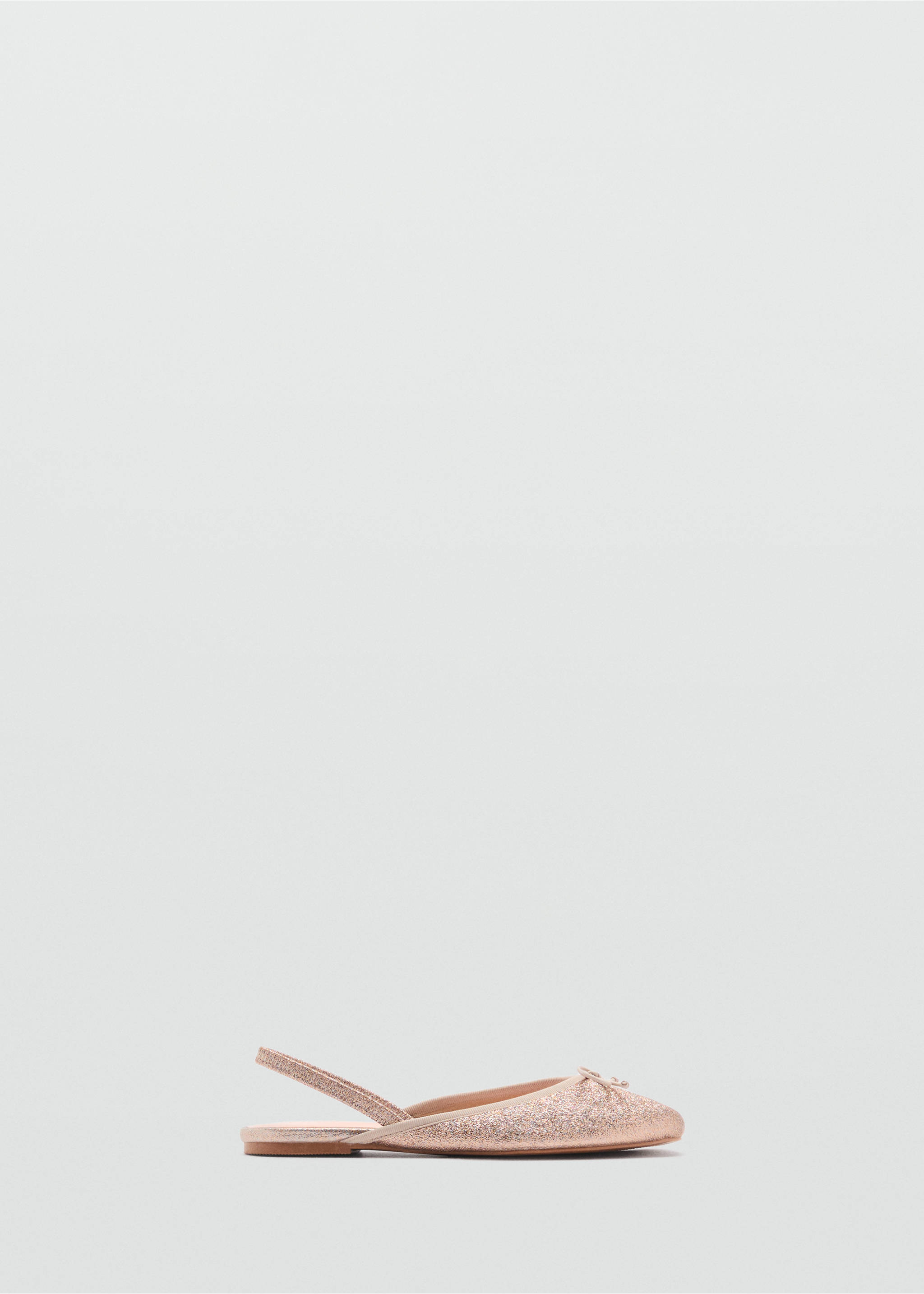 Glitter ballet flats with bow - Article without model, Copper. Ref: 87054395-00.