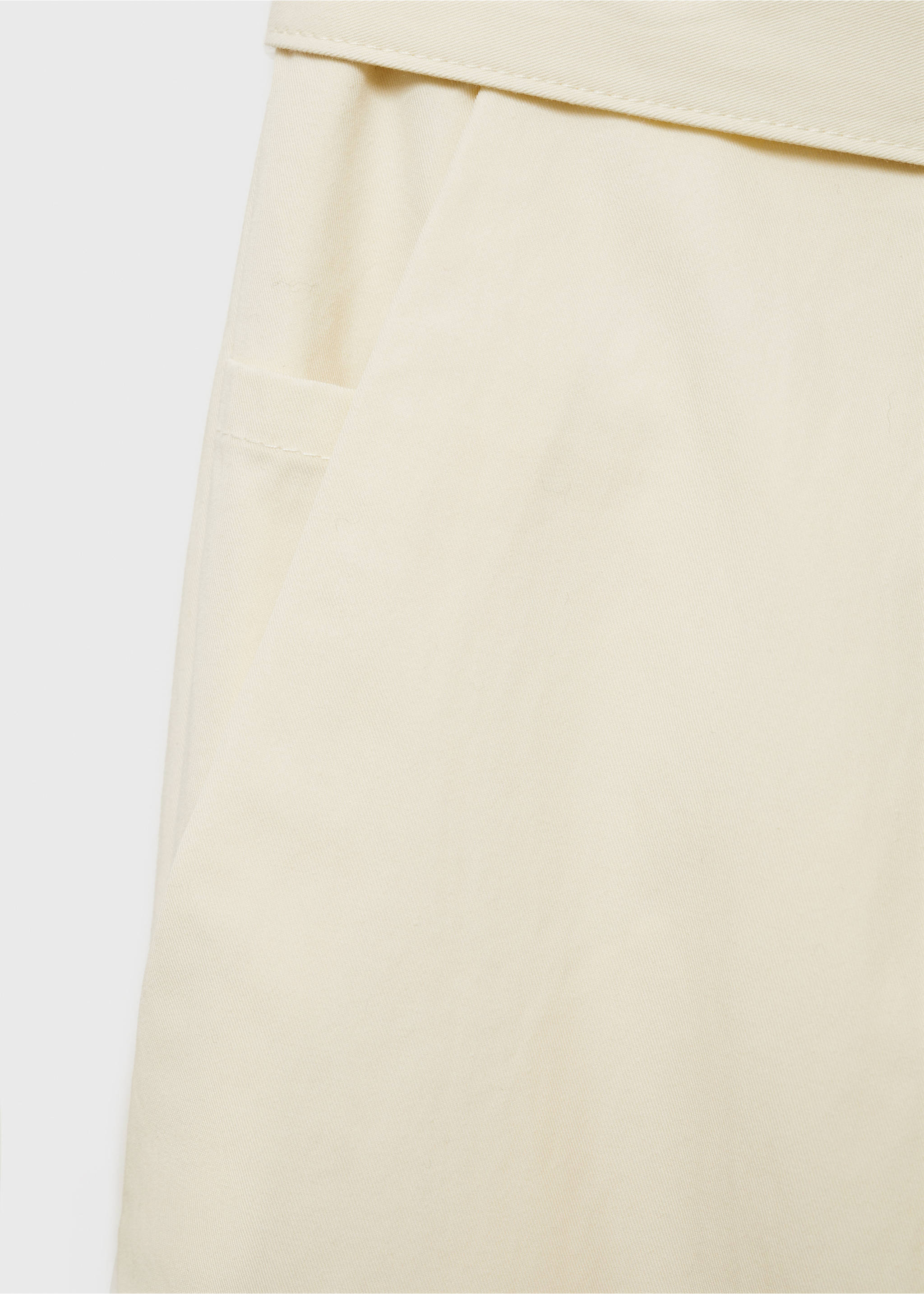 Relaxed-fit trousers with belt - Details of the article 0, Ecru. Ref: 87054397-00.
