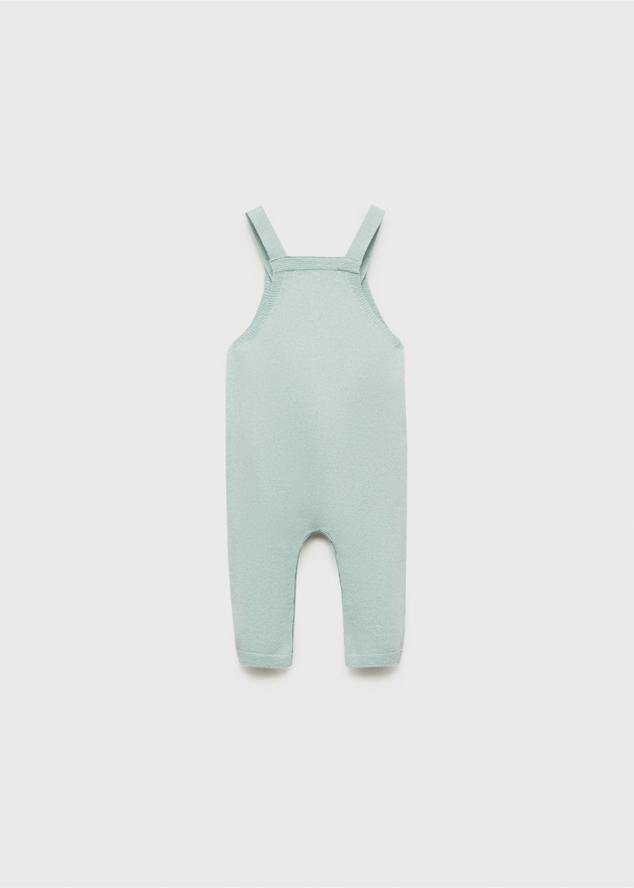 Knitted dungarees - Reverse of the article, Aqua Green. Ref: 87054398-00.