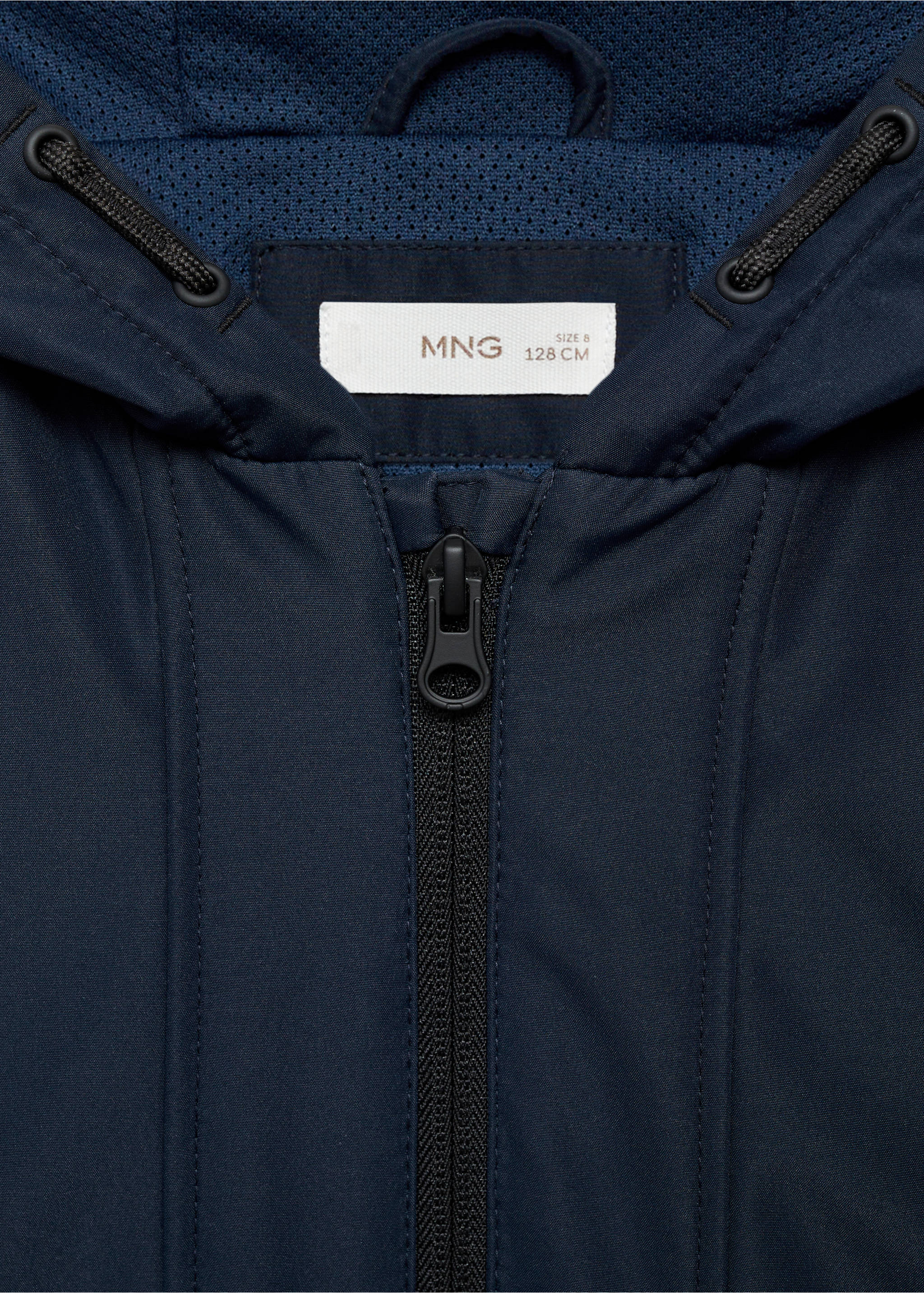 Waterproof parka - Details of the article 8, Dark Navy. Ref: 87054399-00.