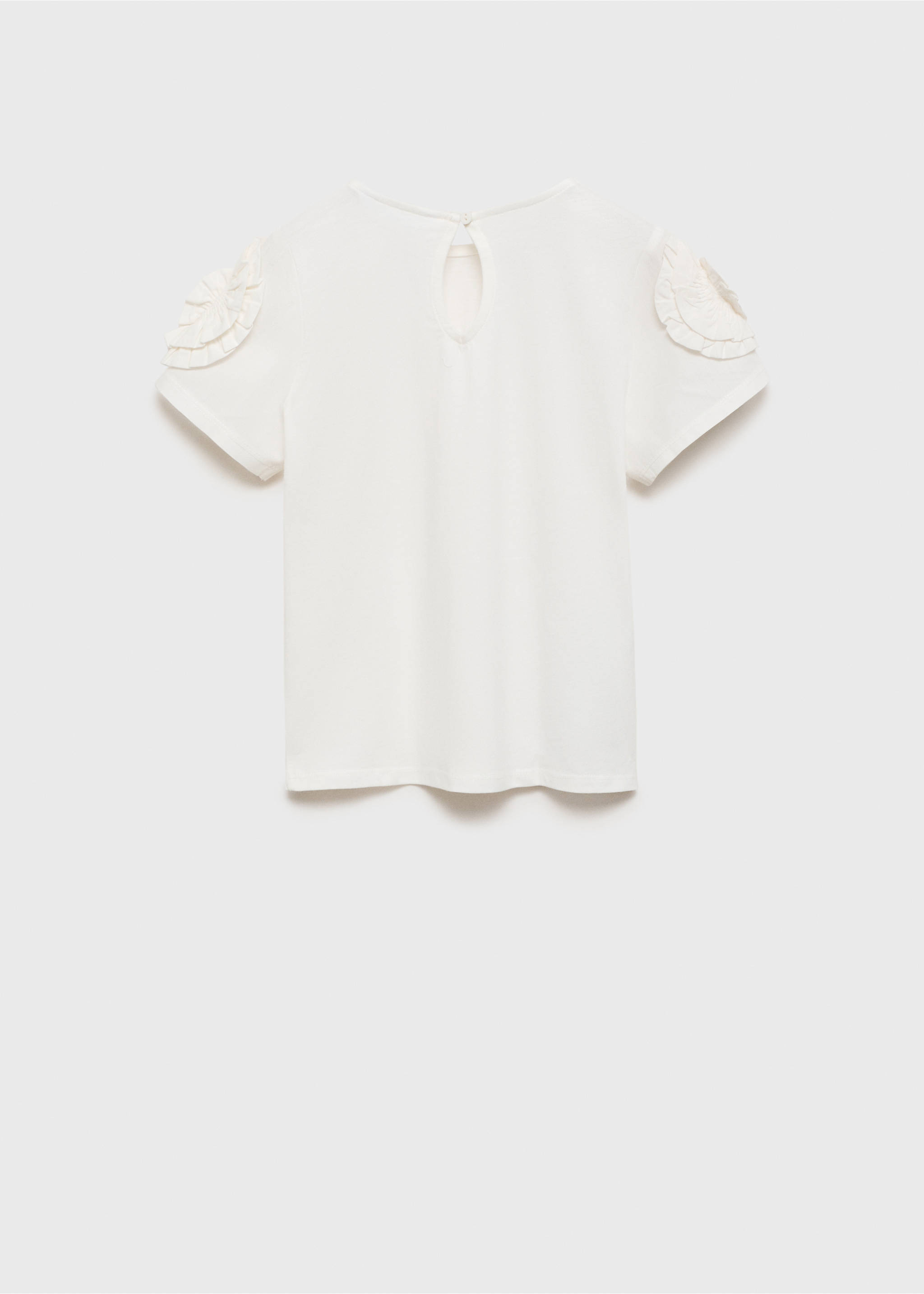 Embossed detail printed t-shirt - Reverse of the article, Off White. Ref: 87054401-00.