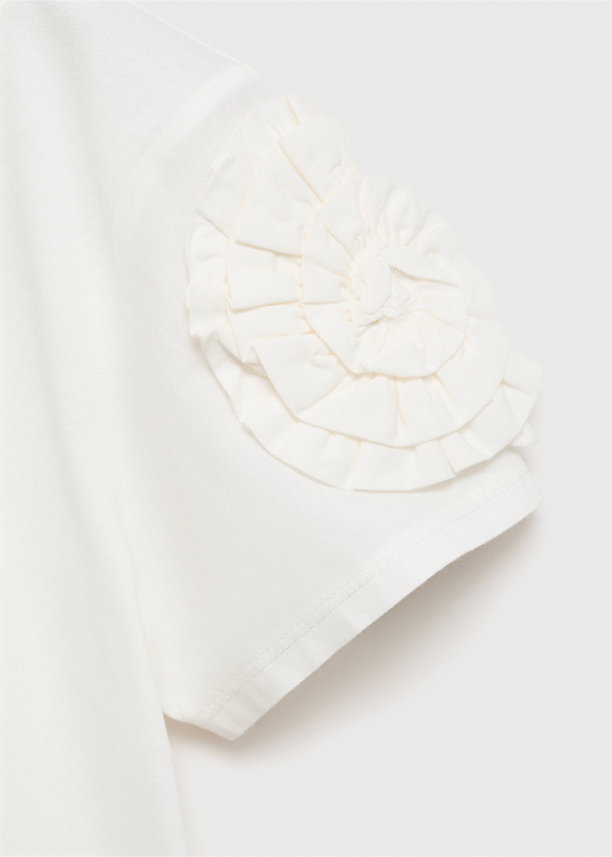Embossed detail printed t-shirt - Details of the article 8, Off White. Ref: 87054401-00.