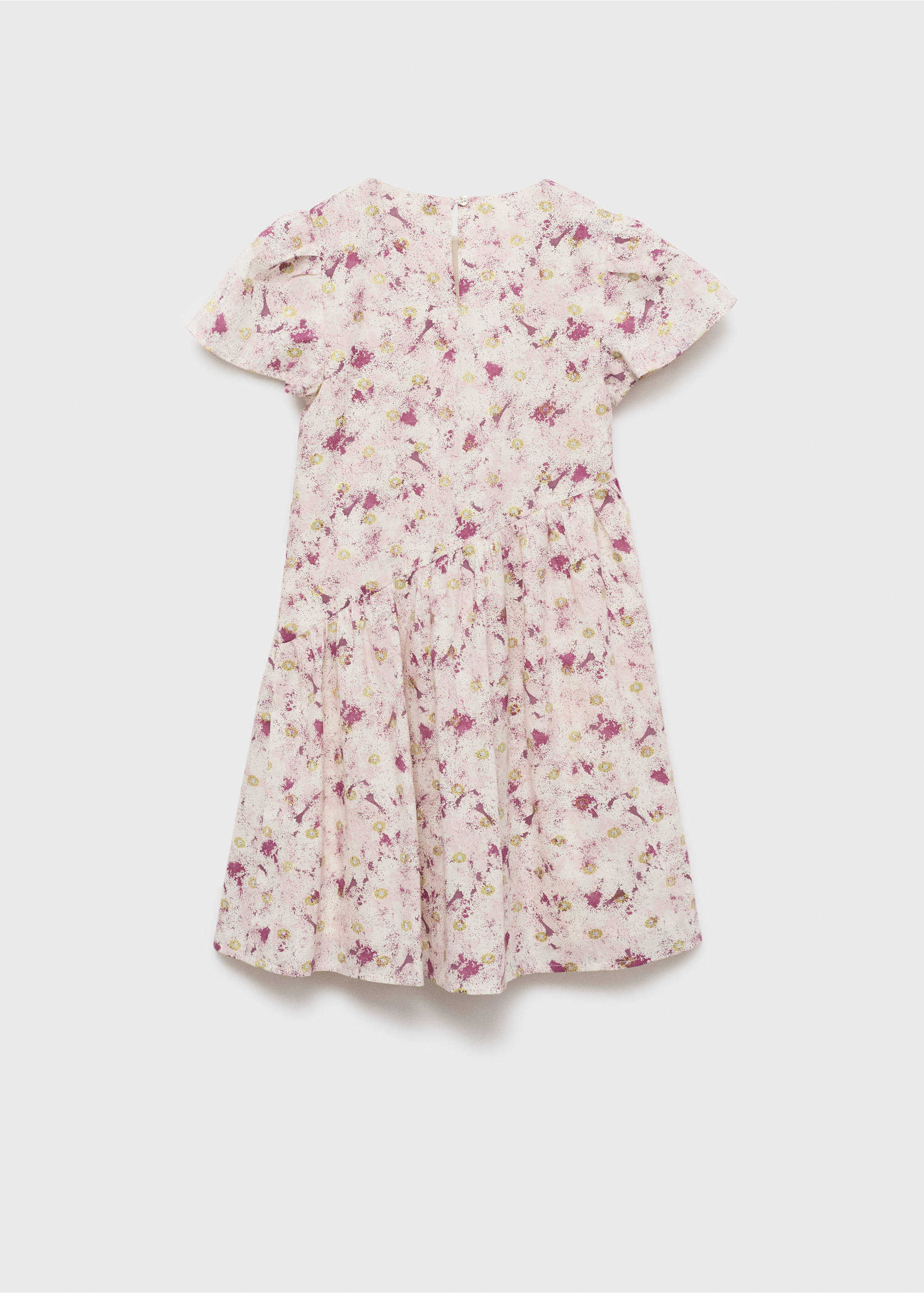 Vestido estampado corto - Reverso del artículo, Rosa. Ref: 87054404-00.