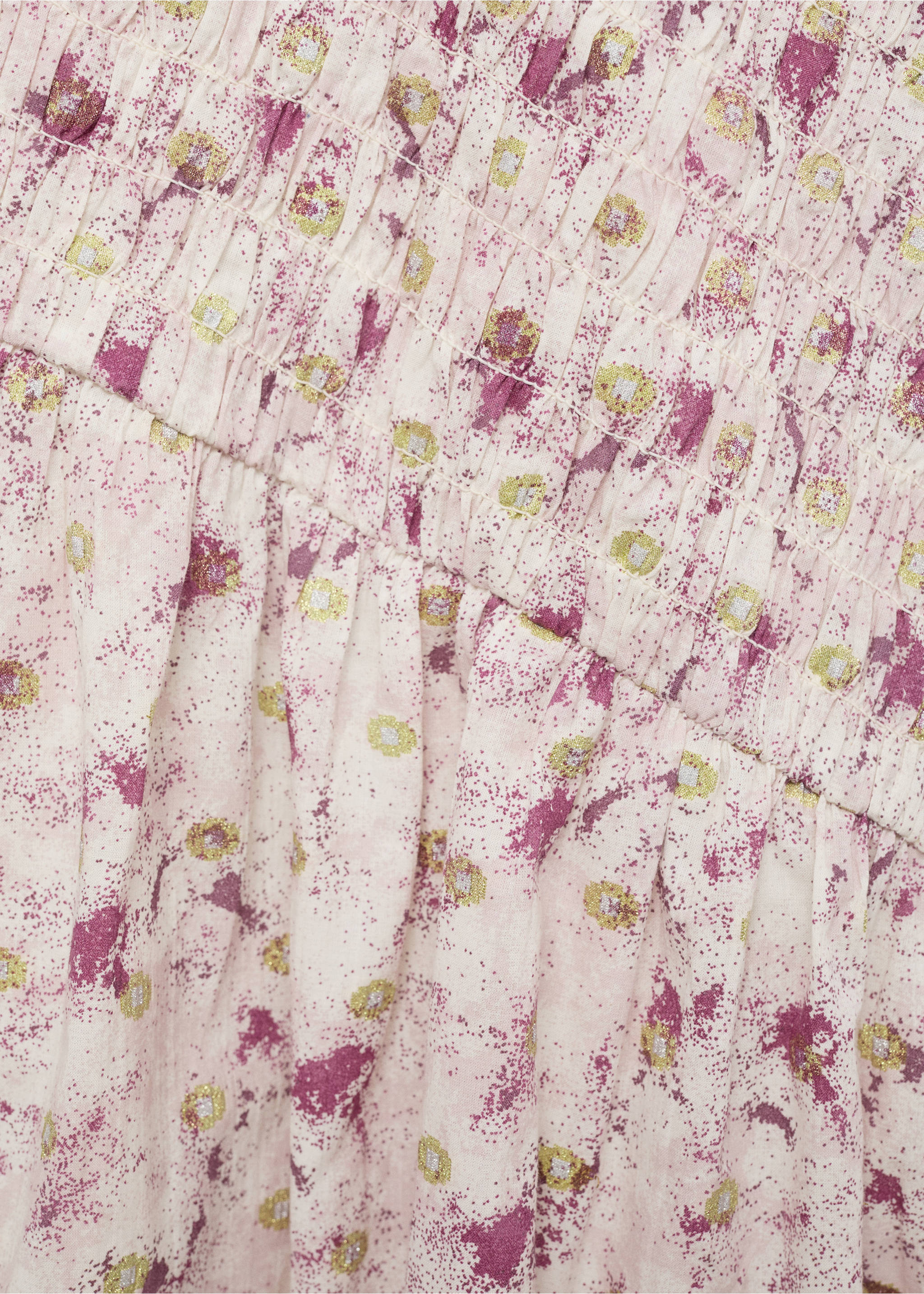 Vestido estampado corto - Detalle del artículo 8, Rosa. Ref: 87054404-00.