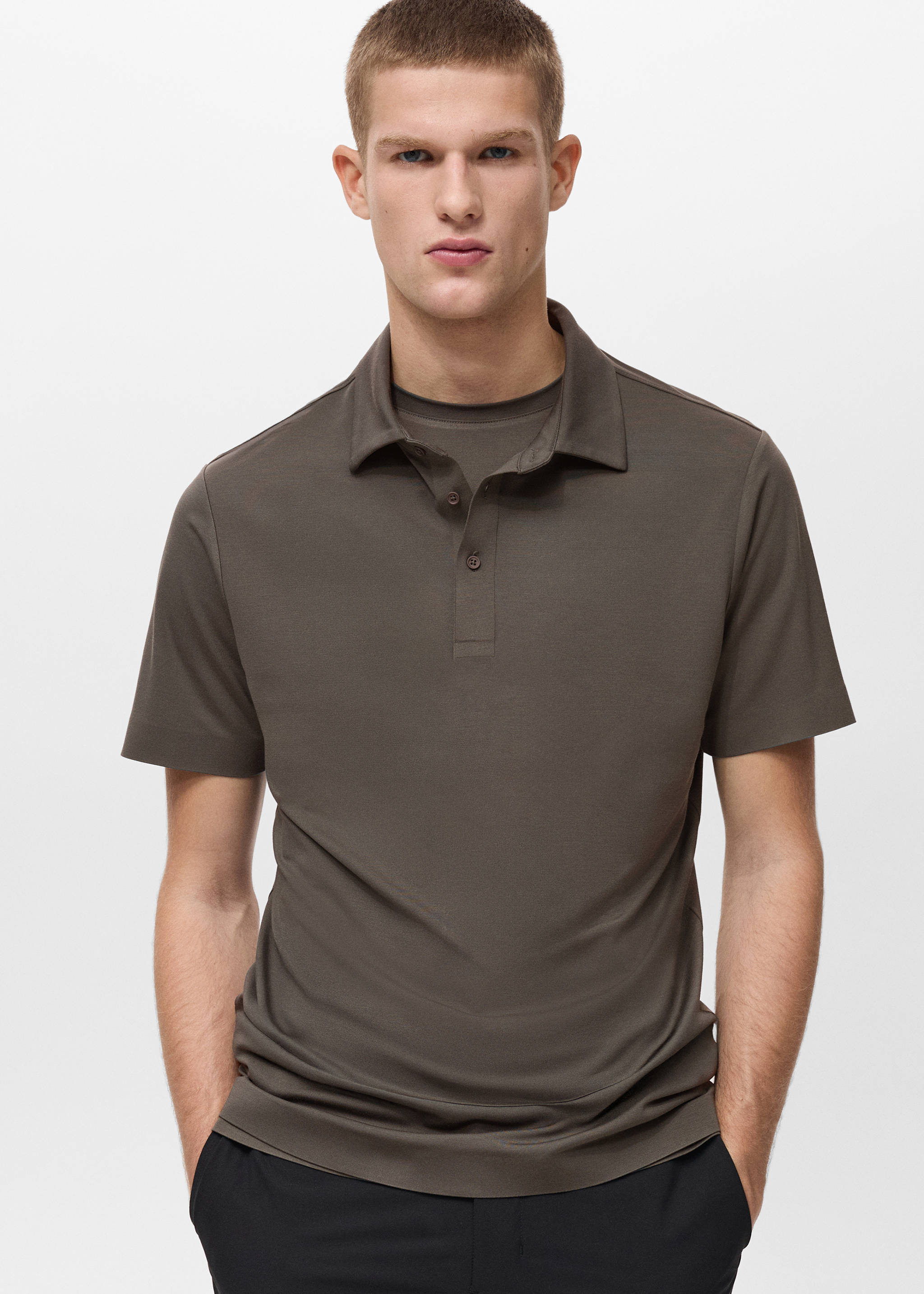 COOLMAX® slim-fit polo shirt - Medium plane