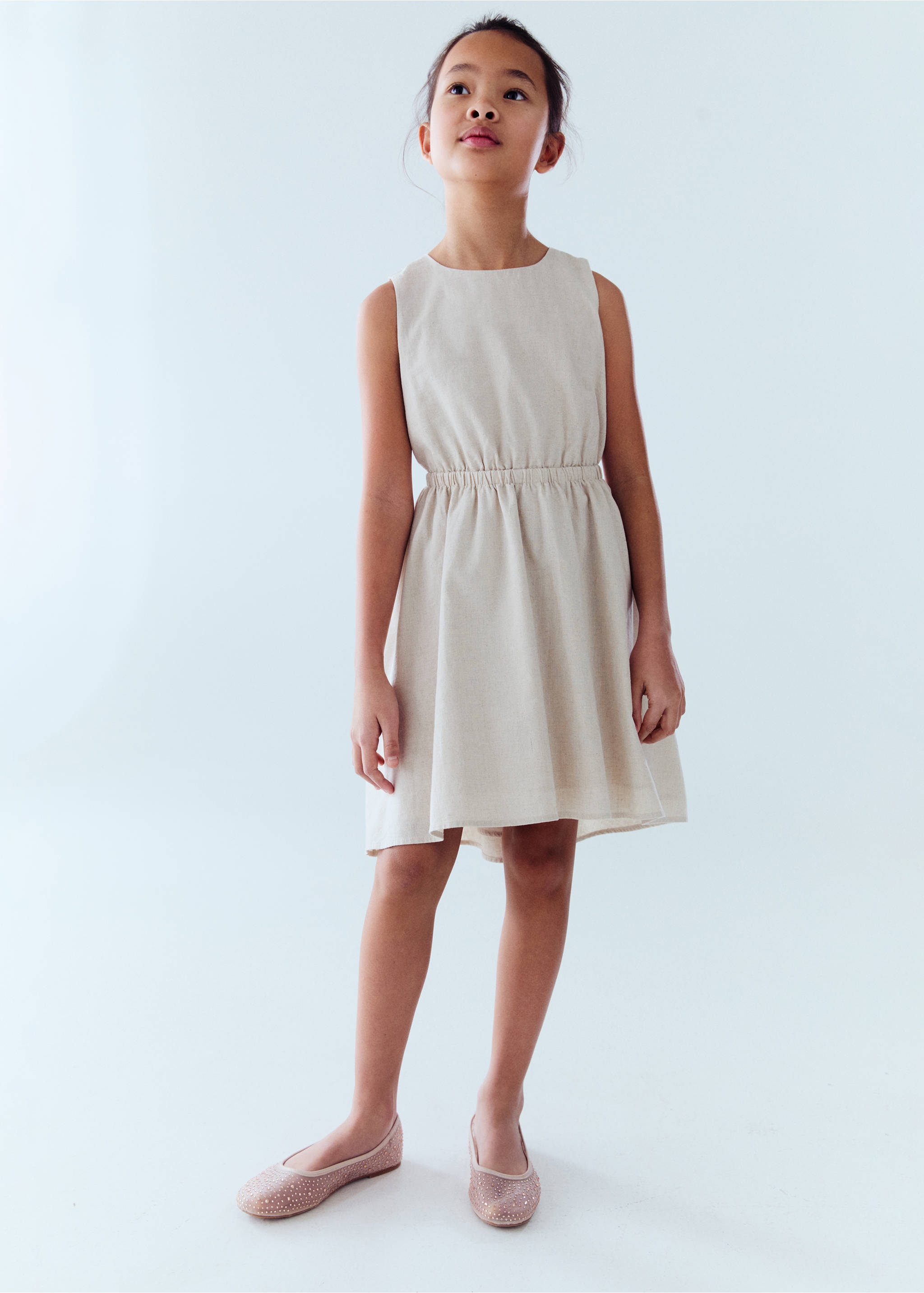 Vestit lli detall frunzit - Detall de l'article 3, Gris clar/pastel. Ref: 87054407-00.