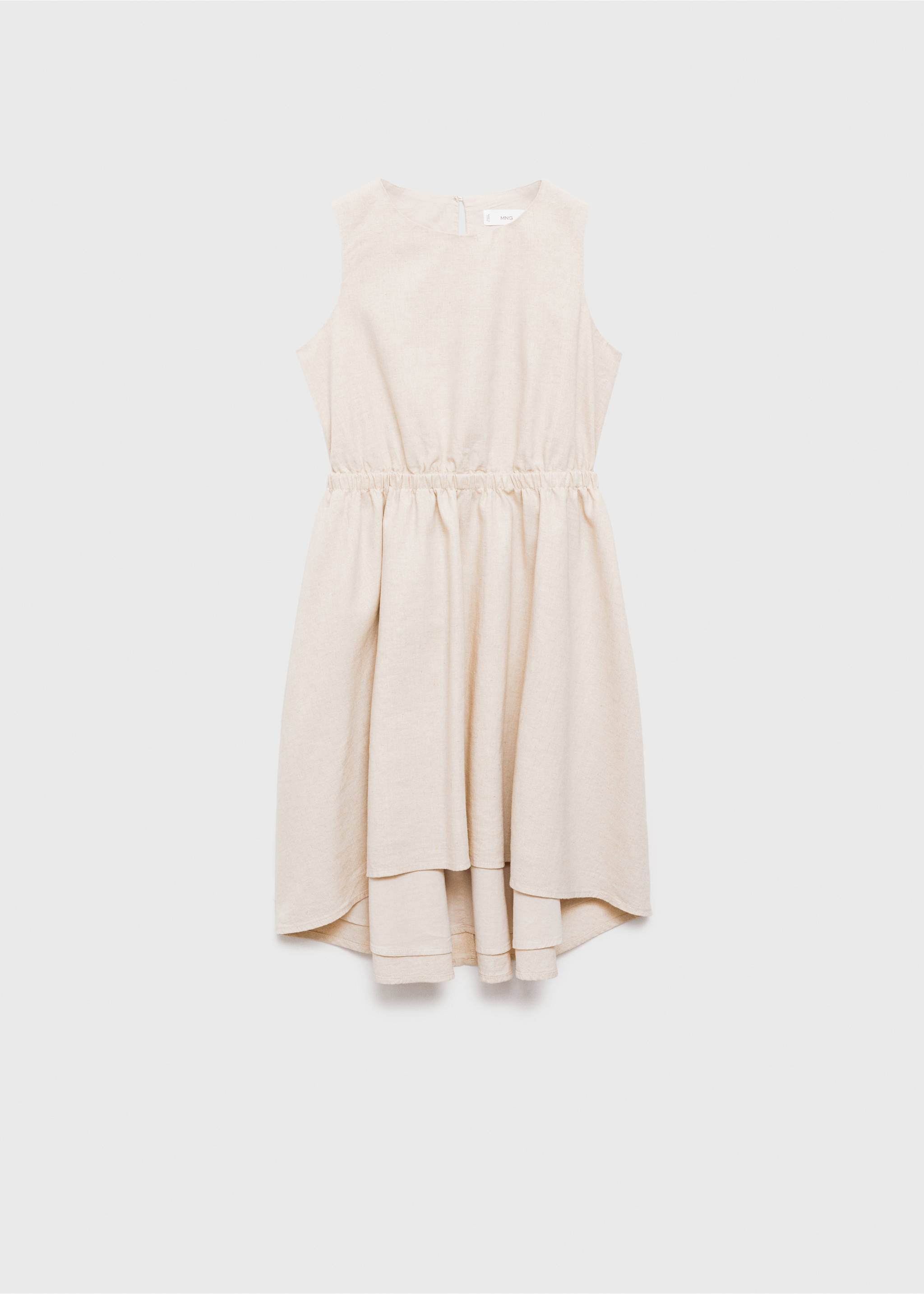 Vestit lli detall frunzit - Article sense model, Gris clar/pastel. Ref: 87054407-00.