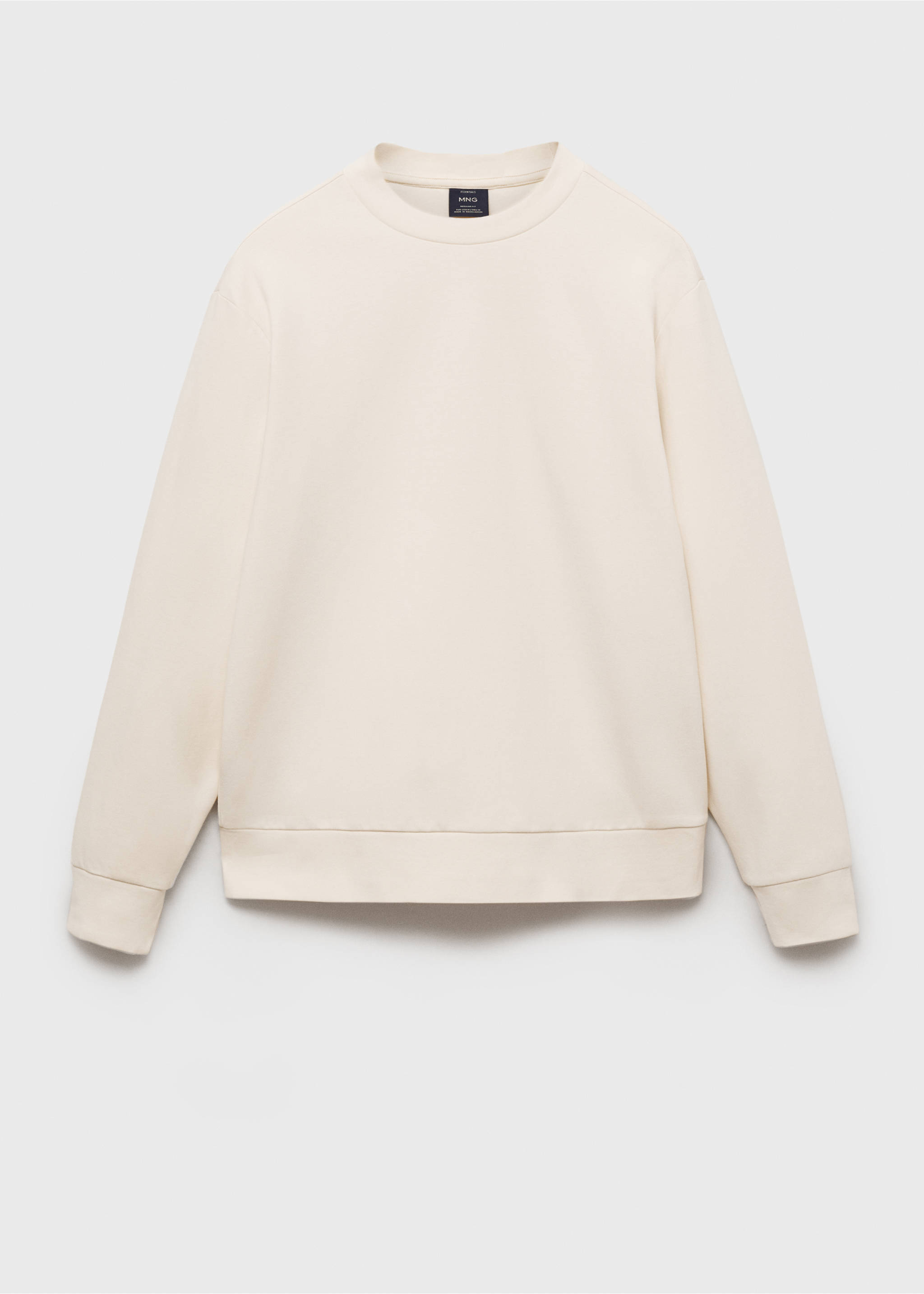 Sudadera algodón regular fit - Artículo sin modelo, Blanco roto. Ref: 87054409-00.