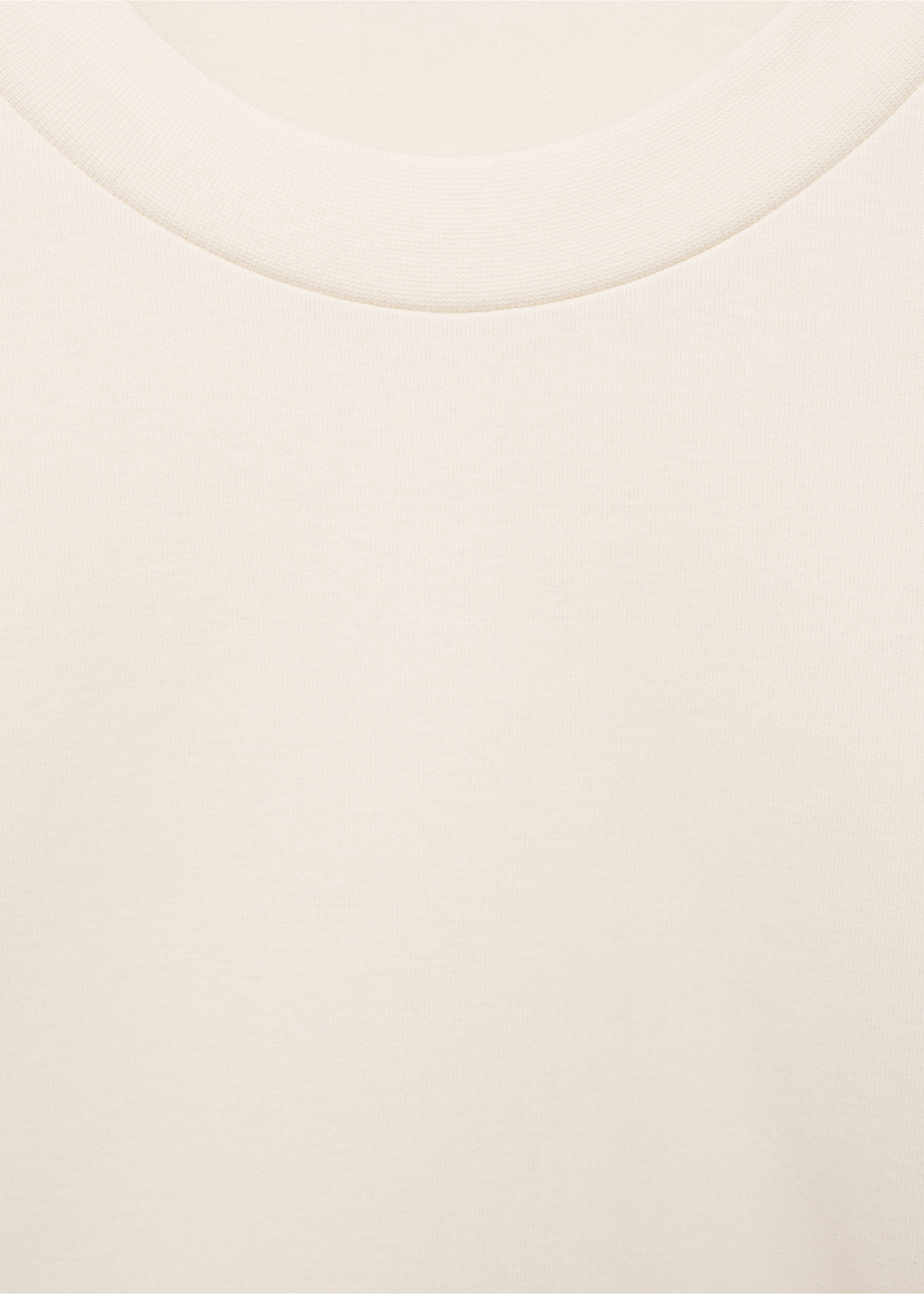 Sudadera algodón regular fit - Detalle del artículo 8, Blanco roto. Ref: 87054409-00.