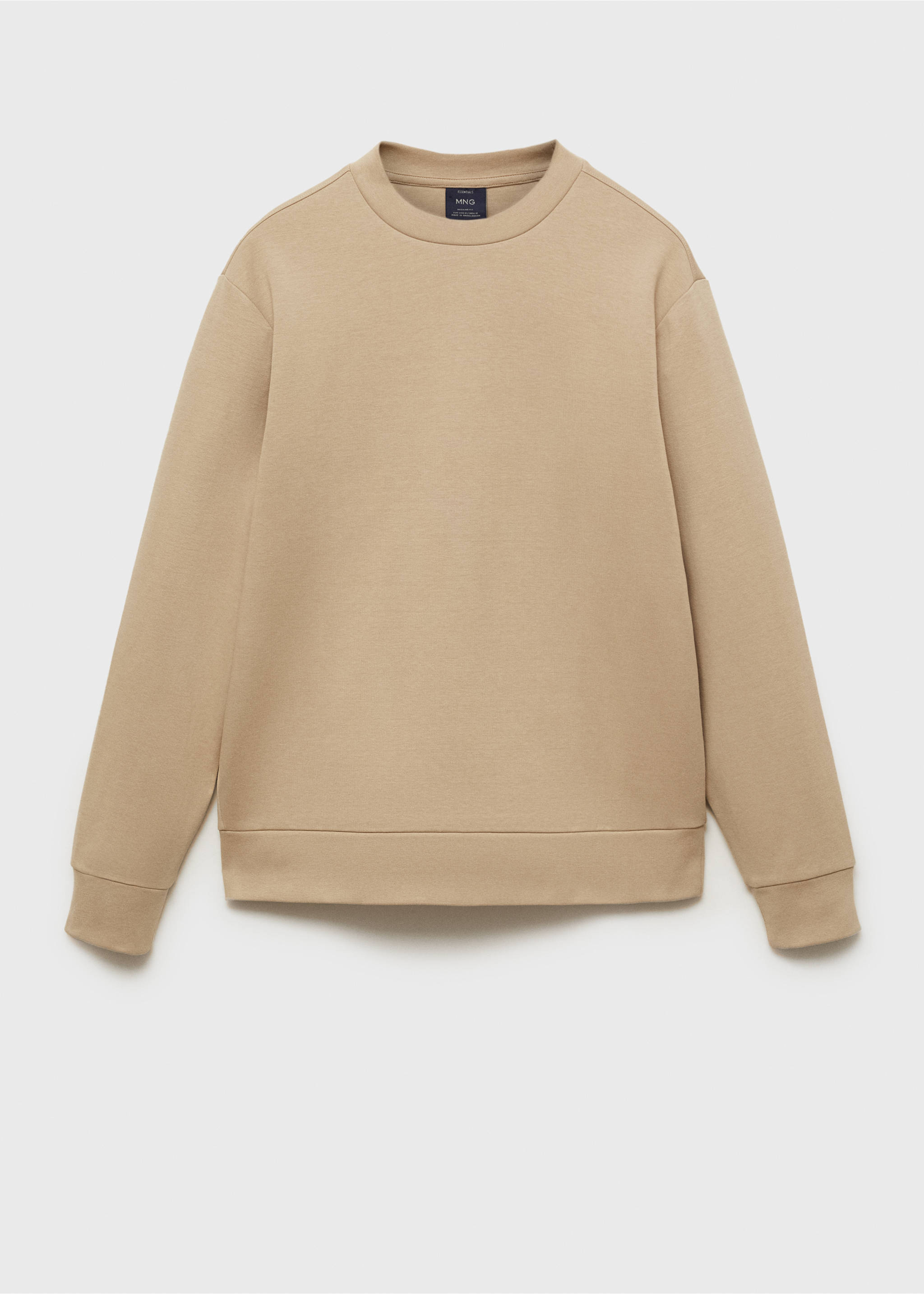 Sweat-shirt coton regular-fit - Article sans modèle, Marron moyen. Ref: 87054409-00.