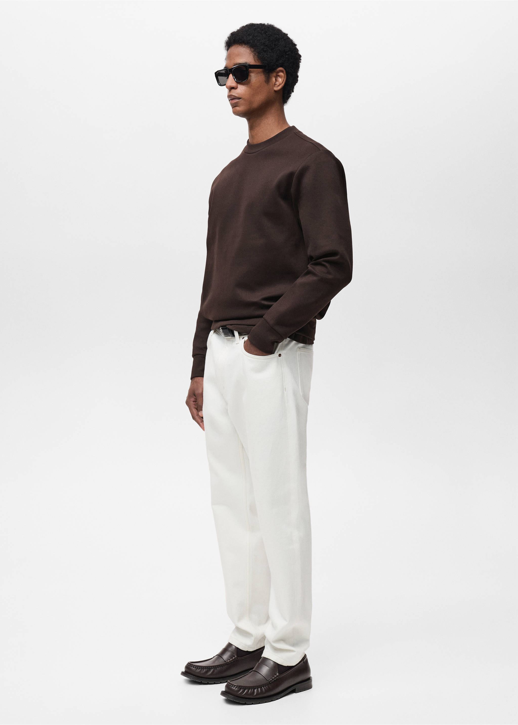 Sweat-shirt coton regular-fit - Détail de l'article 2, Chocolat. Ref: 87054409-00.