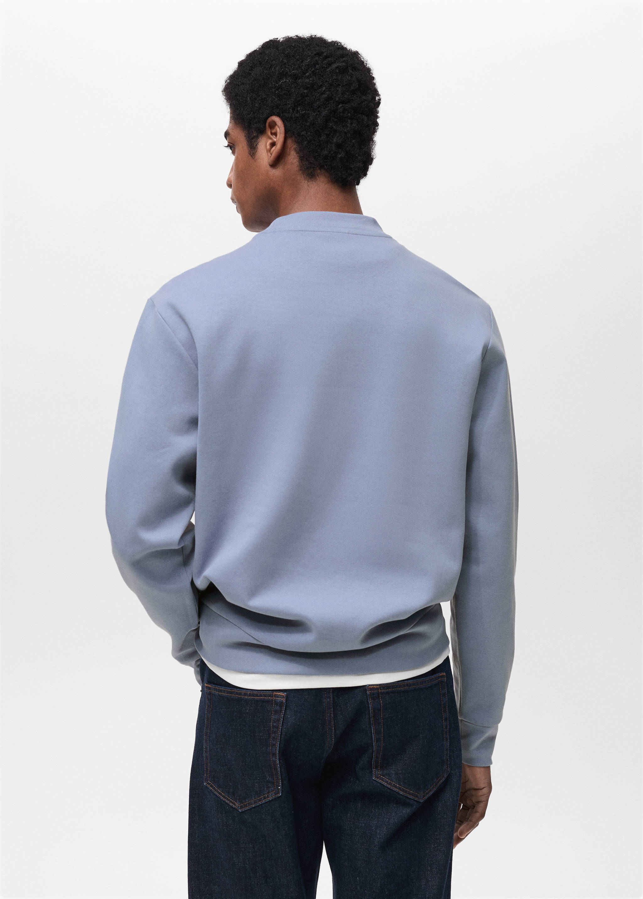 Regular-fit cotton sweatshirt - Reverse of the article