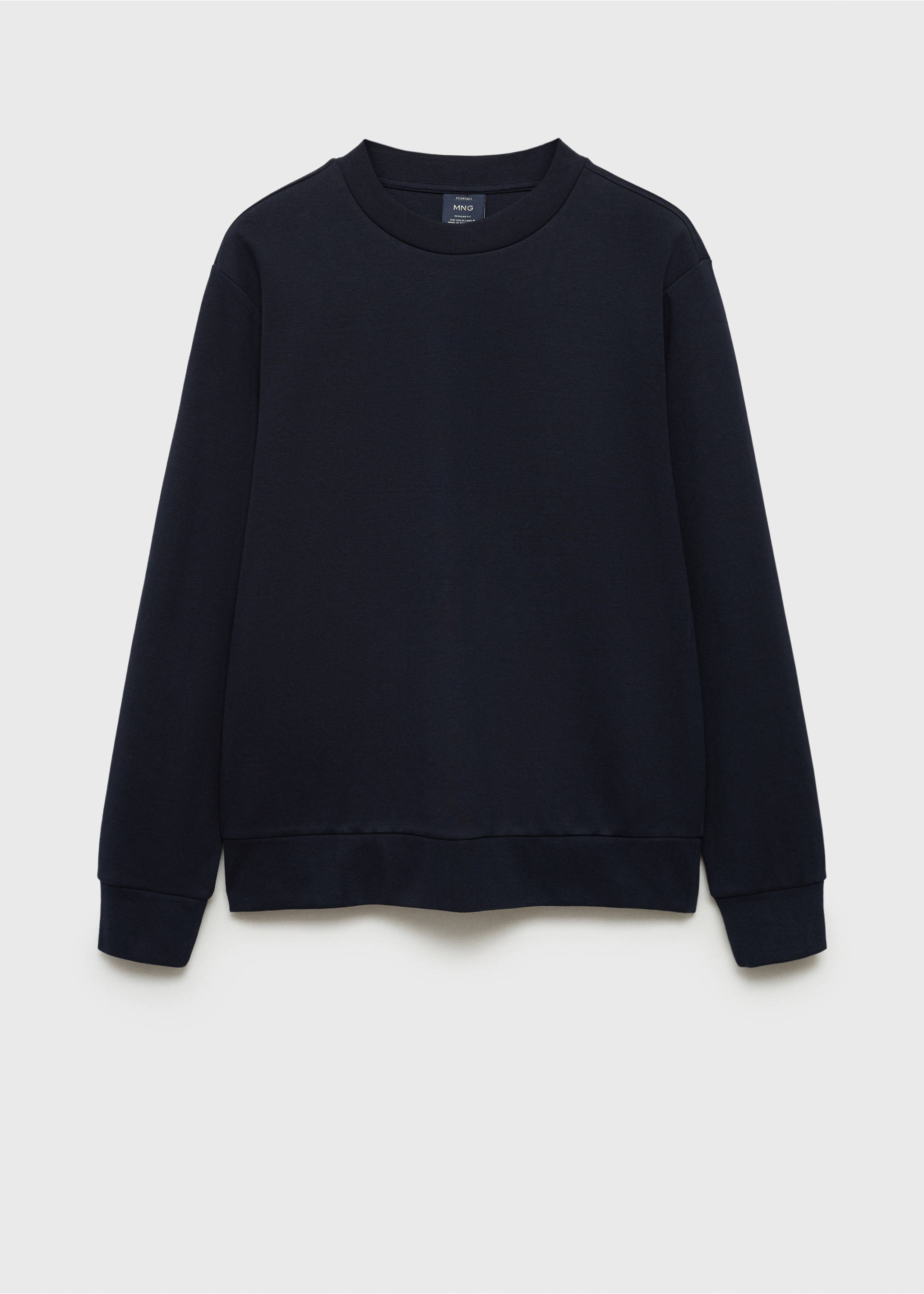 Regular-fit cotton sweatshirt - Article without model, Night Blue. Ref: 87054409-00.