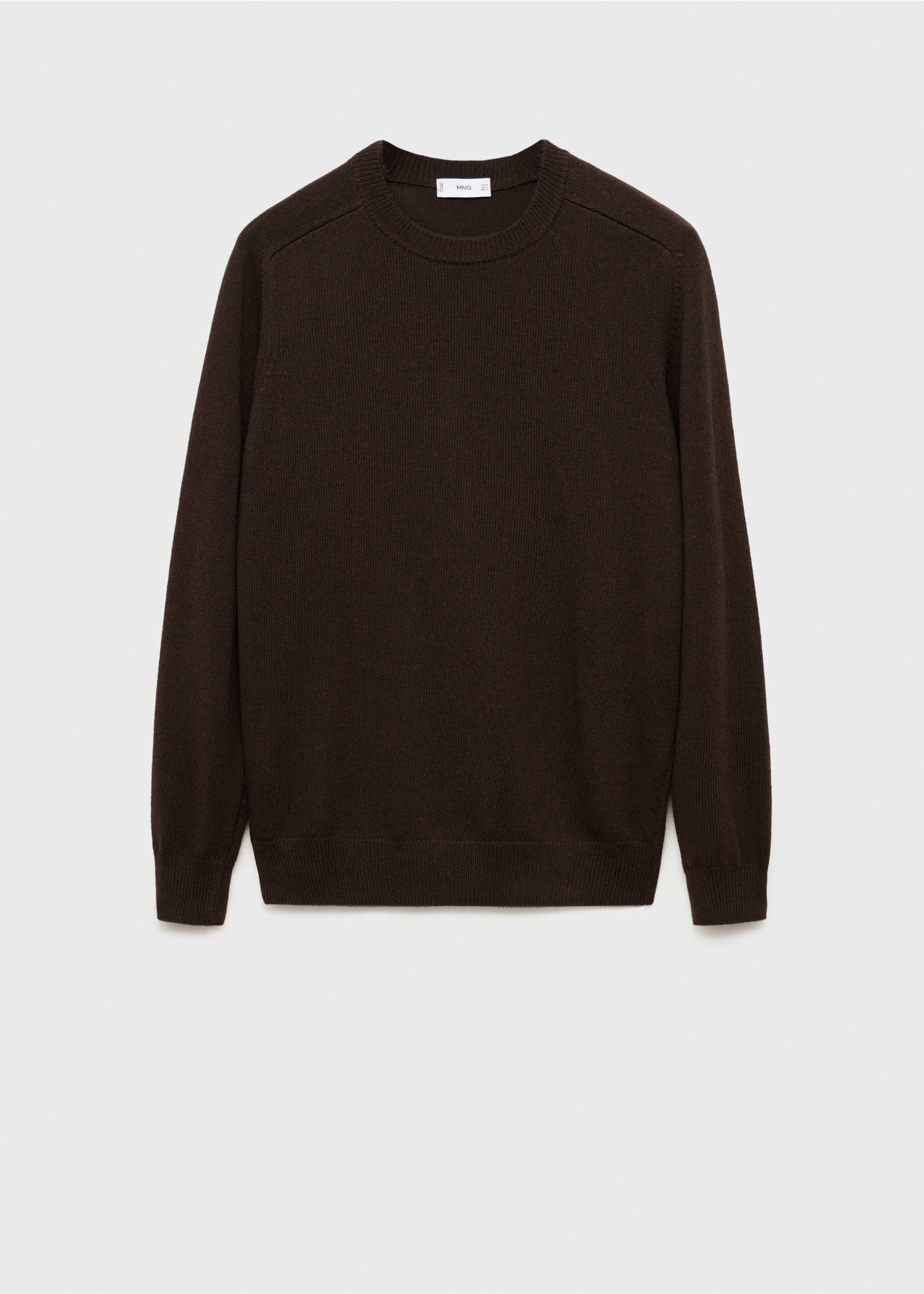 Knitted cotton sweater - Article without model, Chocolate. Ref: 87054410-00.