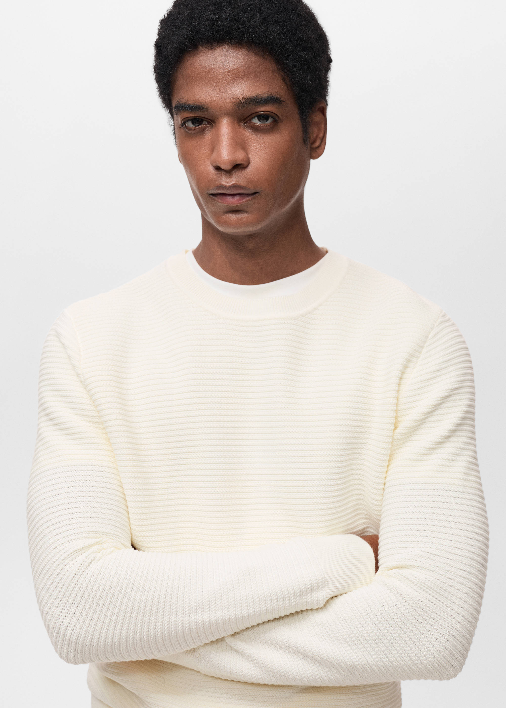 Pullover aus 100 % Baumwolle mit Zopfmuster - Detail des Artikels 1