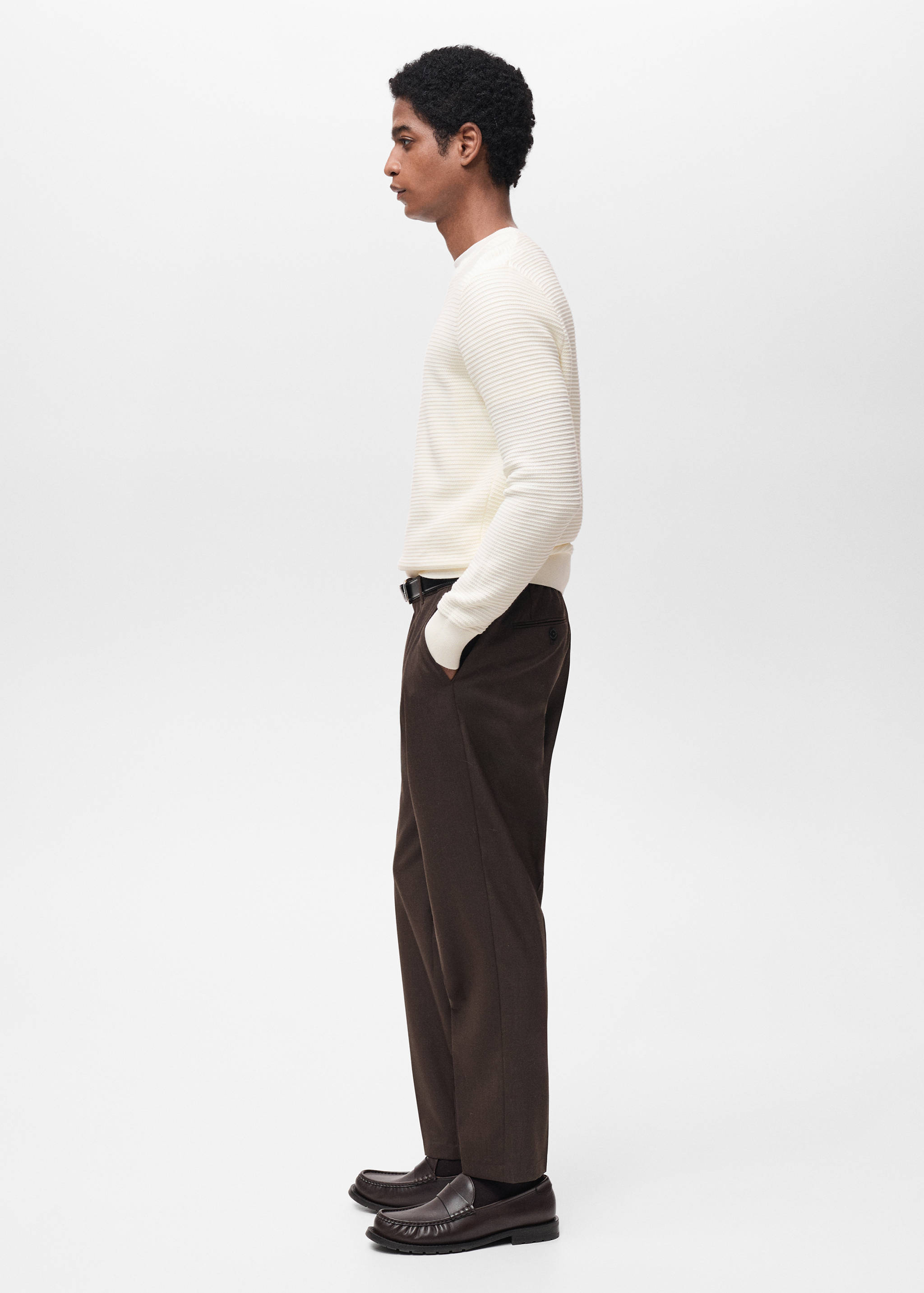 Pullover aus 100 % Baumwolle mit Zopfmuster - Detail des Artikels 2