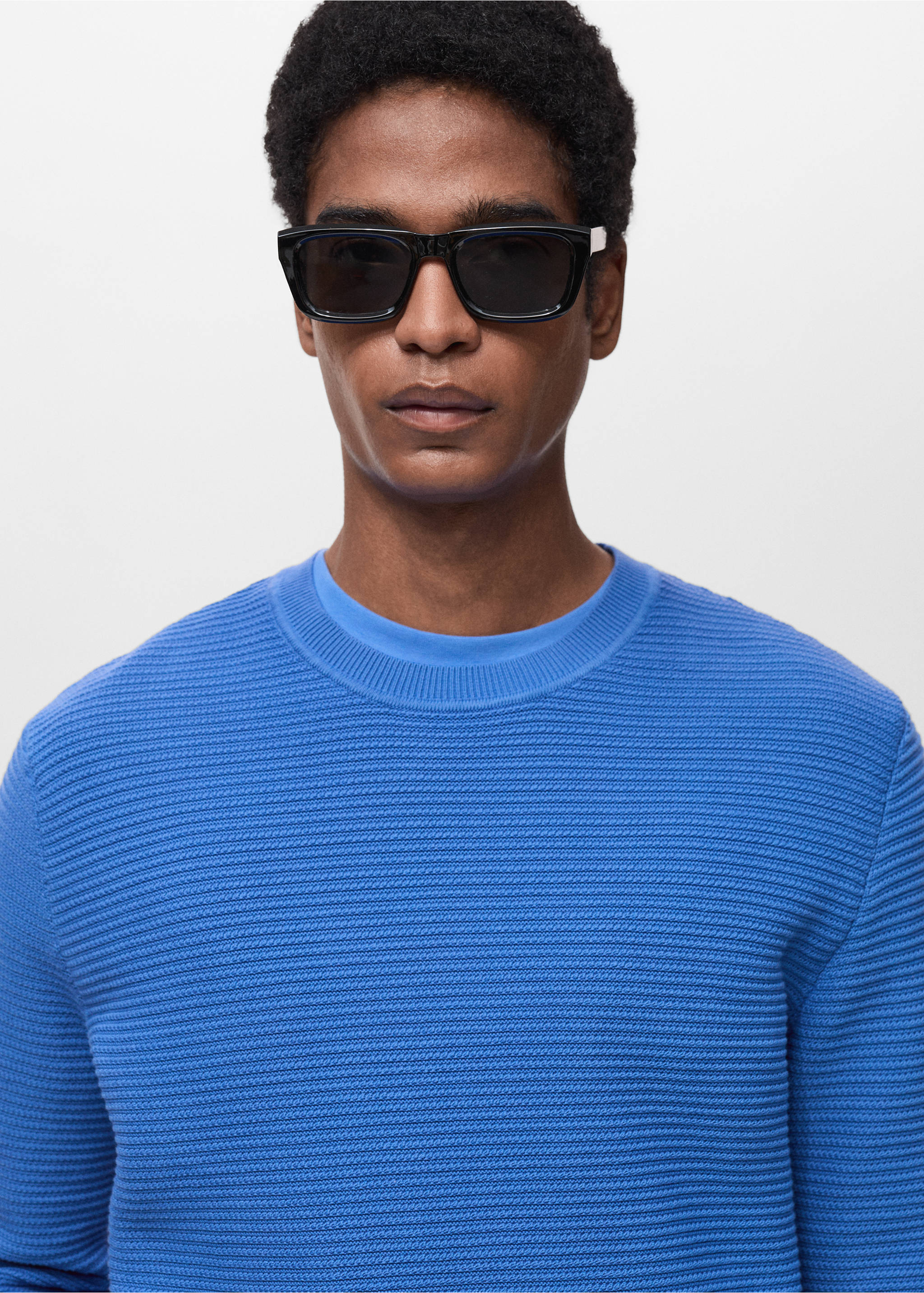 Jersey 100% algodón trenzado - Detalle del artículo 1, Azul porcelana. Ref: 87054411-00.