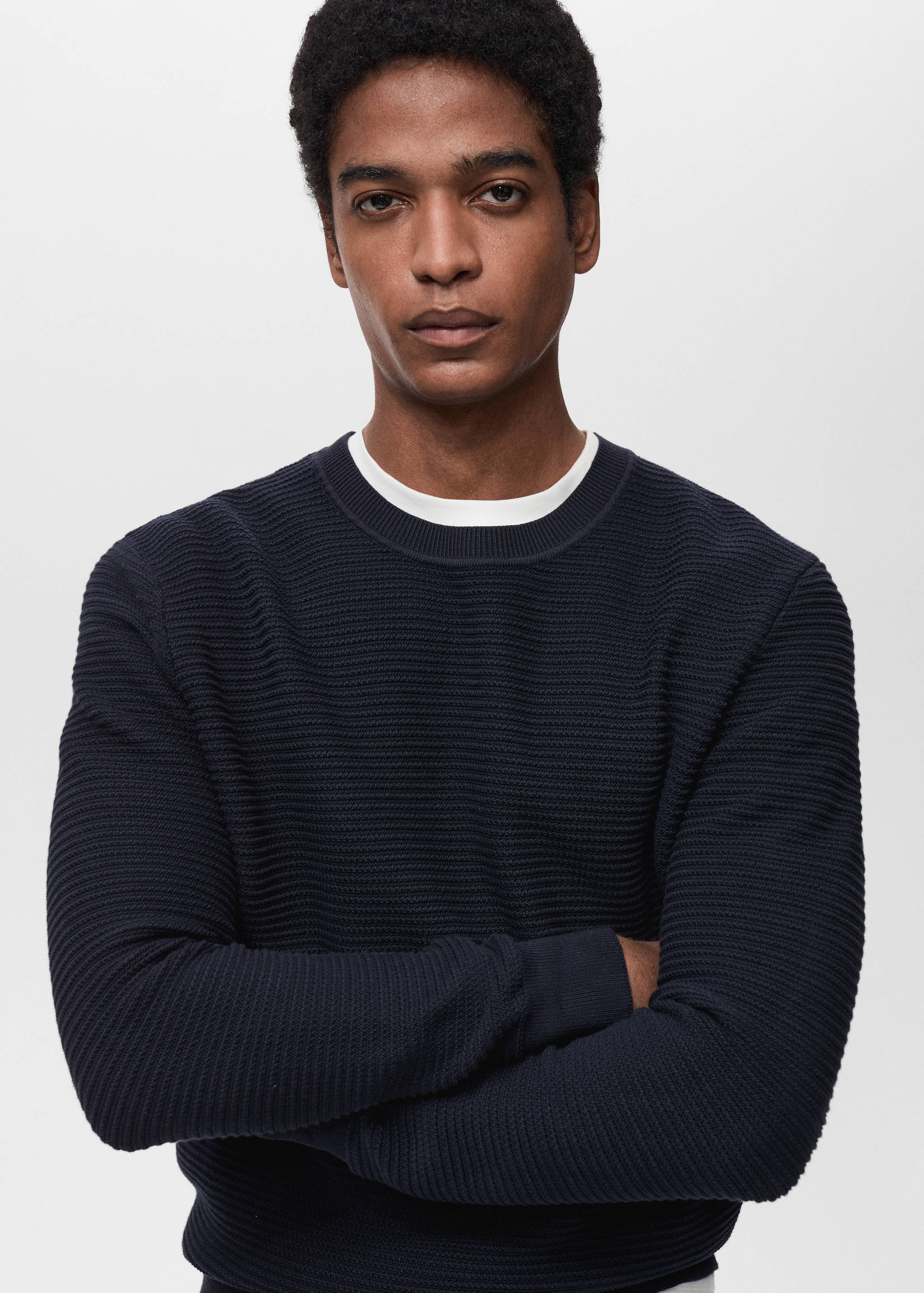 100% cotton braided sweater - Details of the article 1