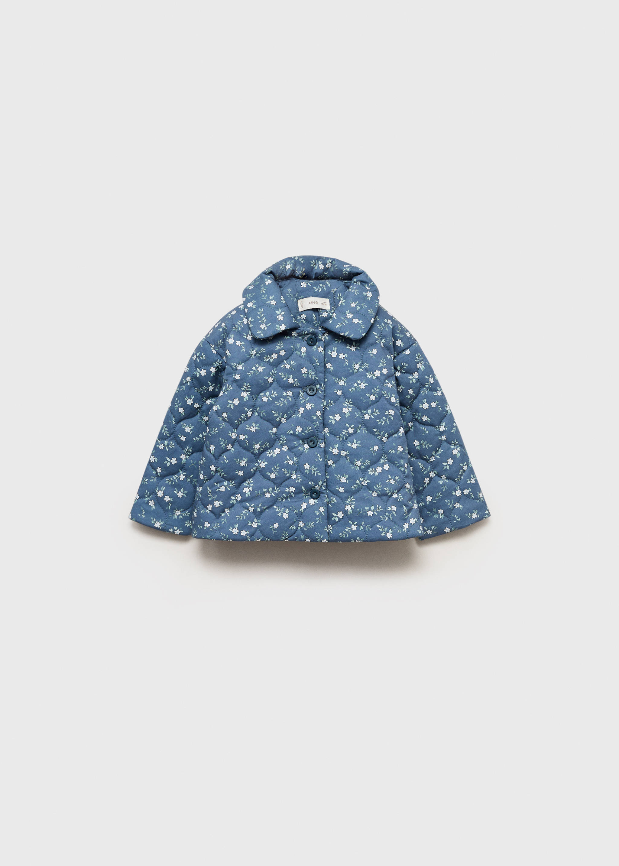 Flowers print quilted anorak - Article without model