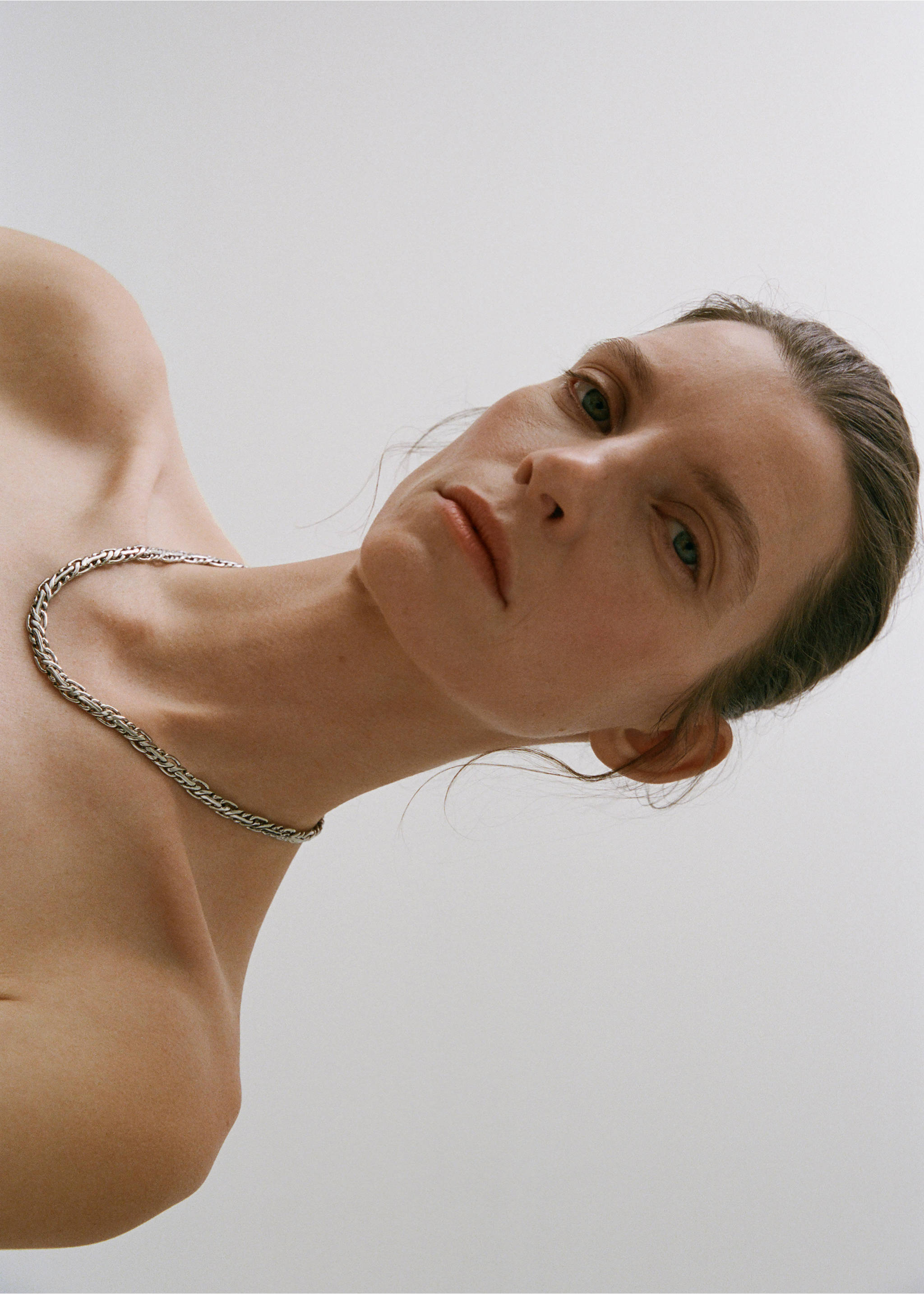 Mini-Glieder-Halskette - Allgemeine Ansicht, Silber. Ref: 87054415-00.