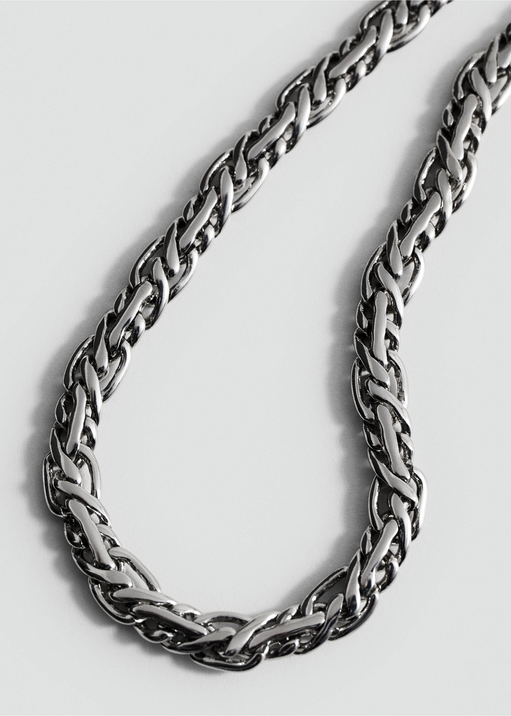 Mini-Glieder-Halskette - Mittlere Ansicht, Silber. Ref: 87054415-00.