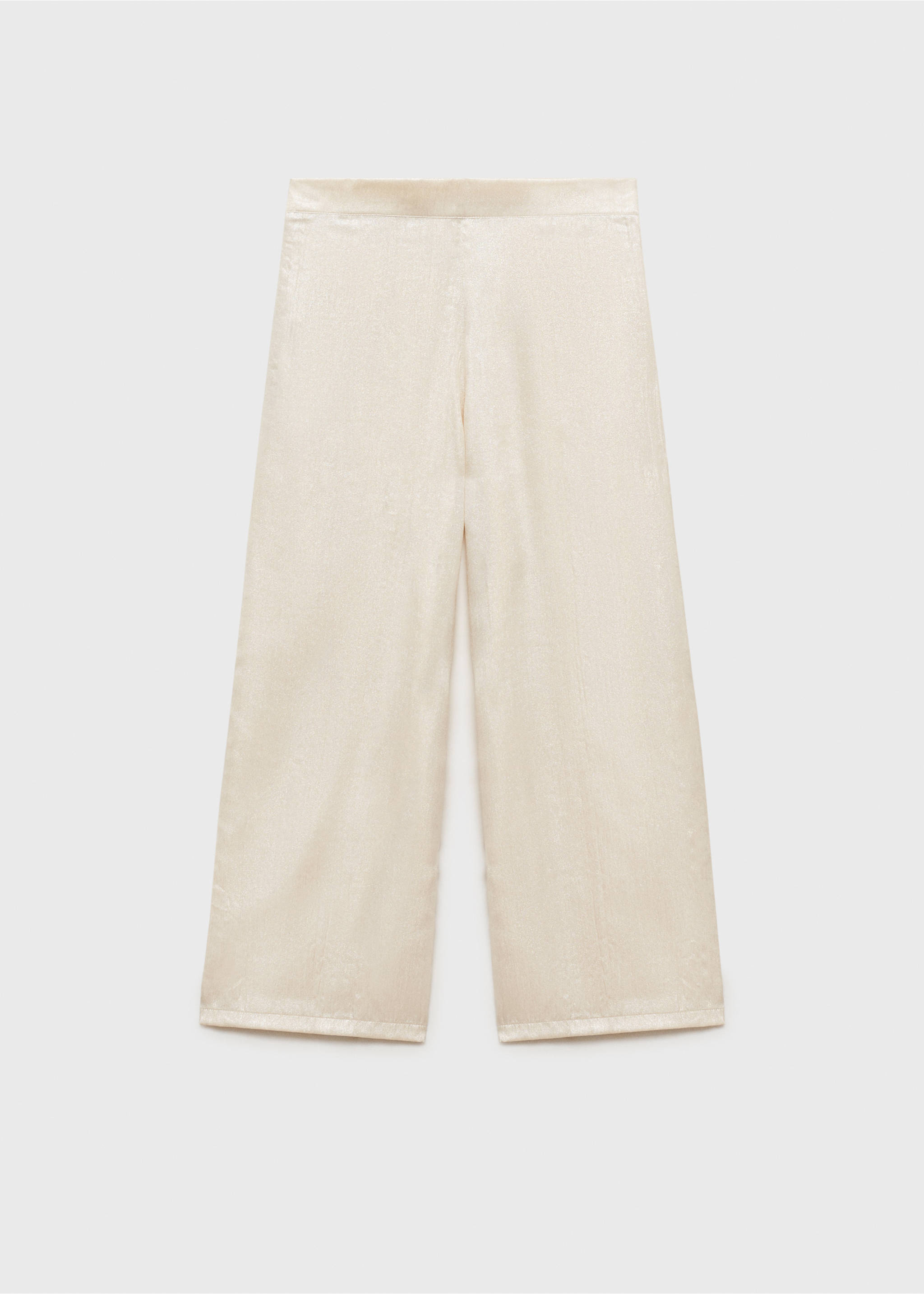 Metallic straight-fit trousers - Article without model, Beige. Ref: 87054417-00.