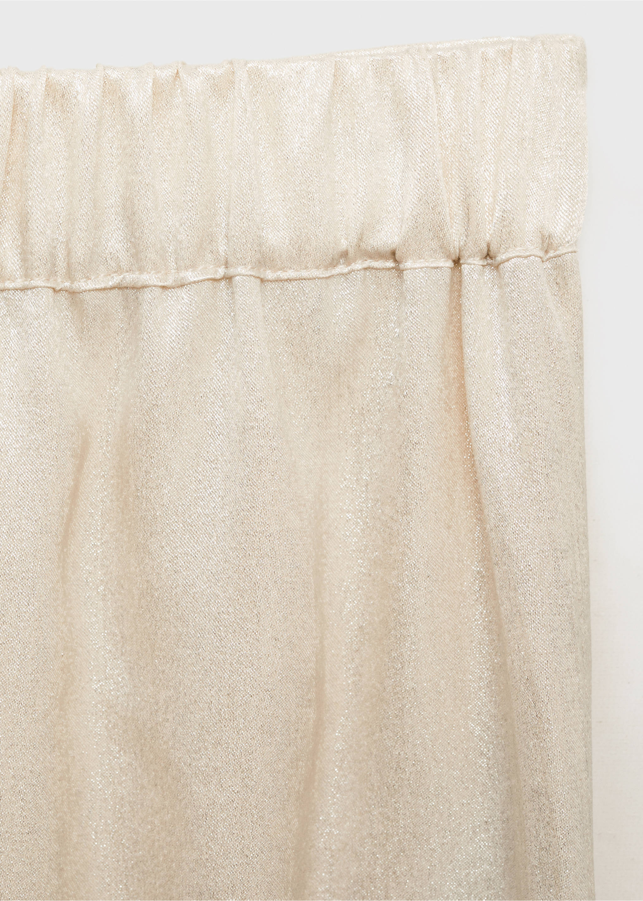 Metallic straight-fit trousers - Details of the article 0, Beige. Ref: 87054417-00.