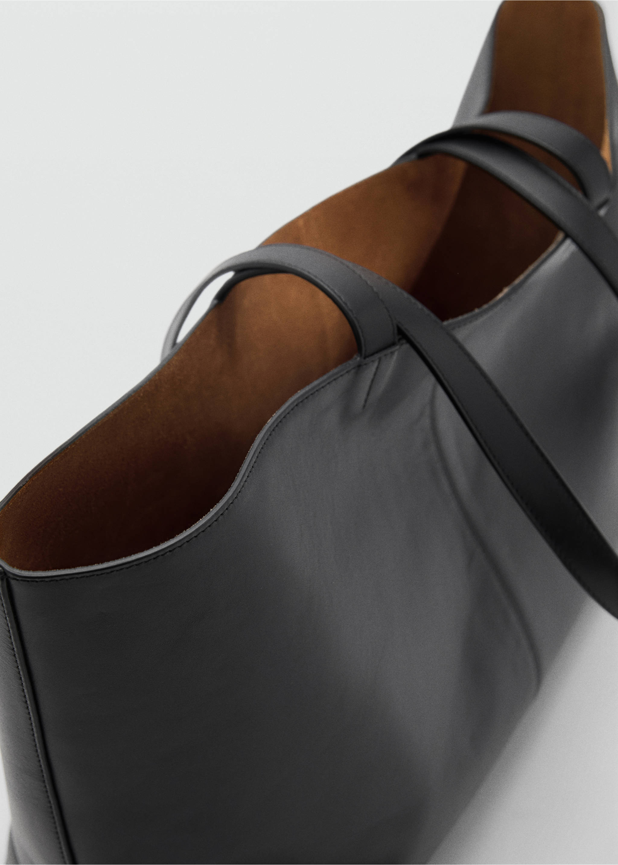 Bolso shopper grande piel - Detalle del artículo 3, Negro. Ref: 87054419-00.