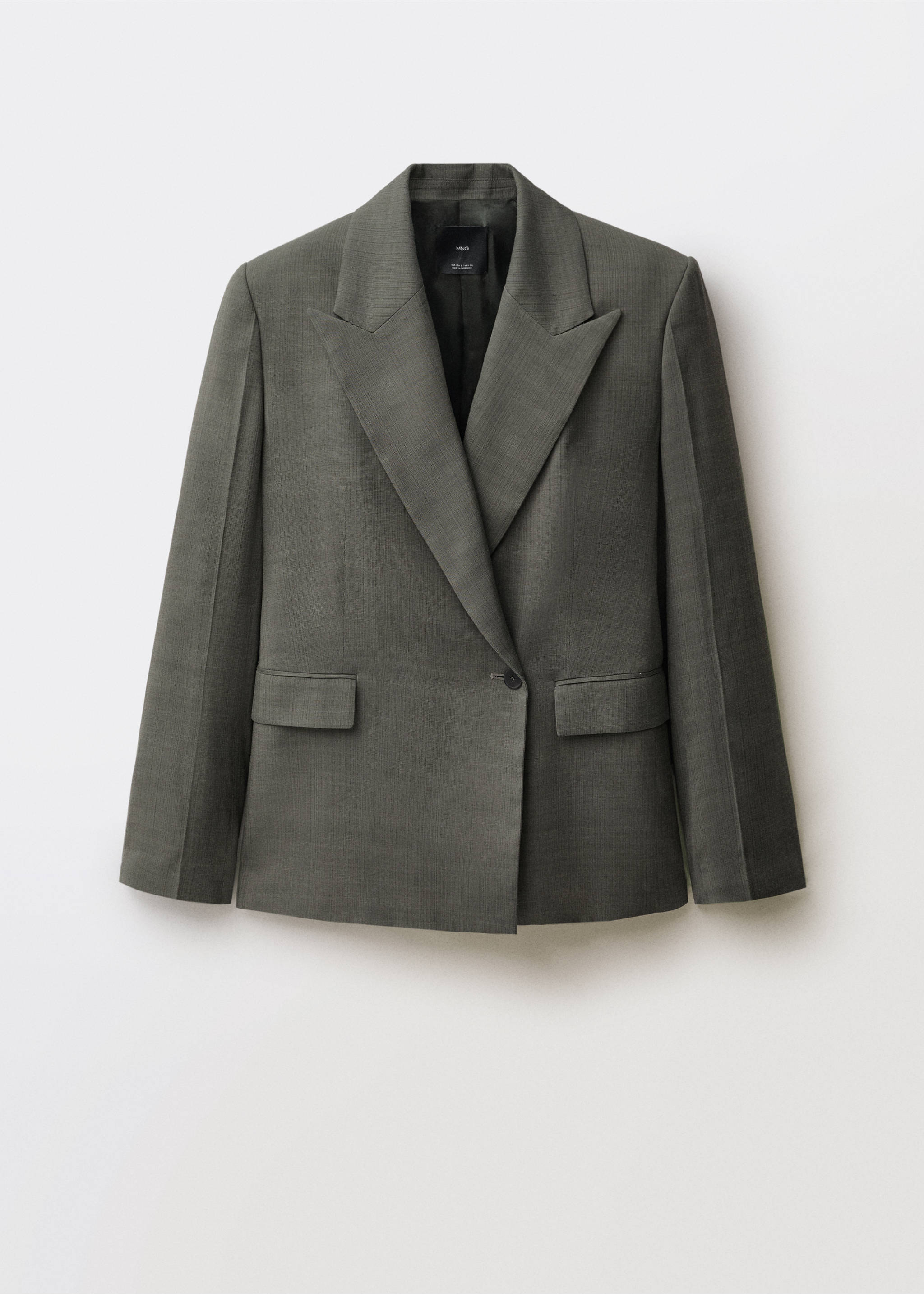 Giacca completo oversize incrociata - Articolo senza modello, Kaki. Ref: 87054420-00.