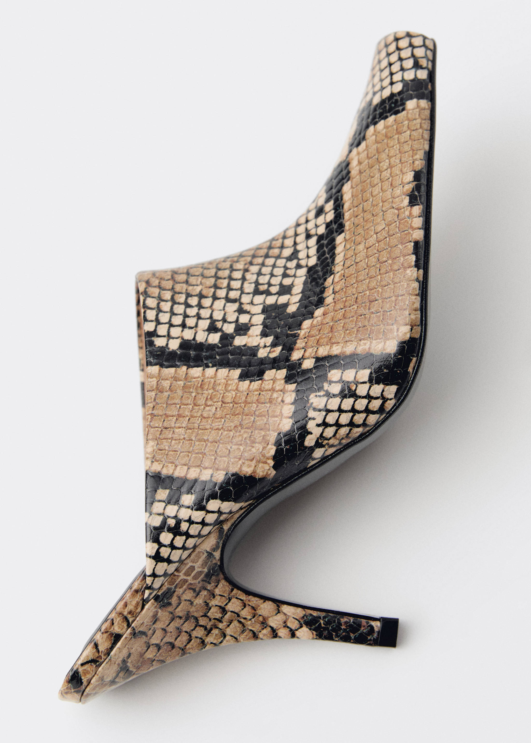 Leren slingback hakschoenen met animal print - Detail van het artikel 4