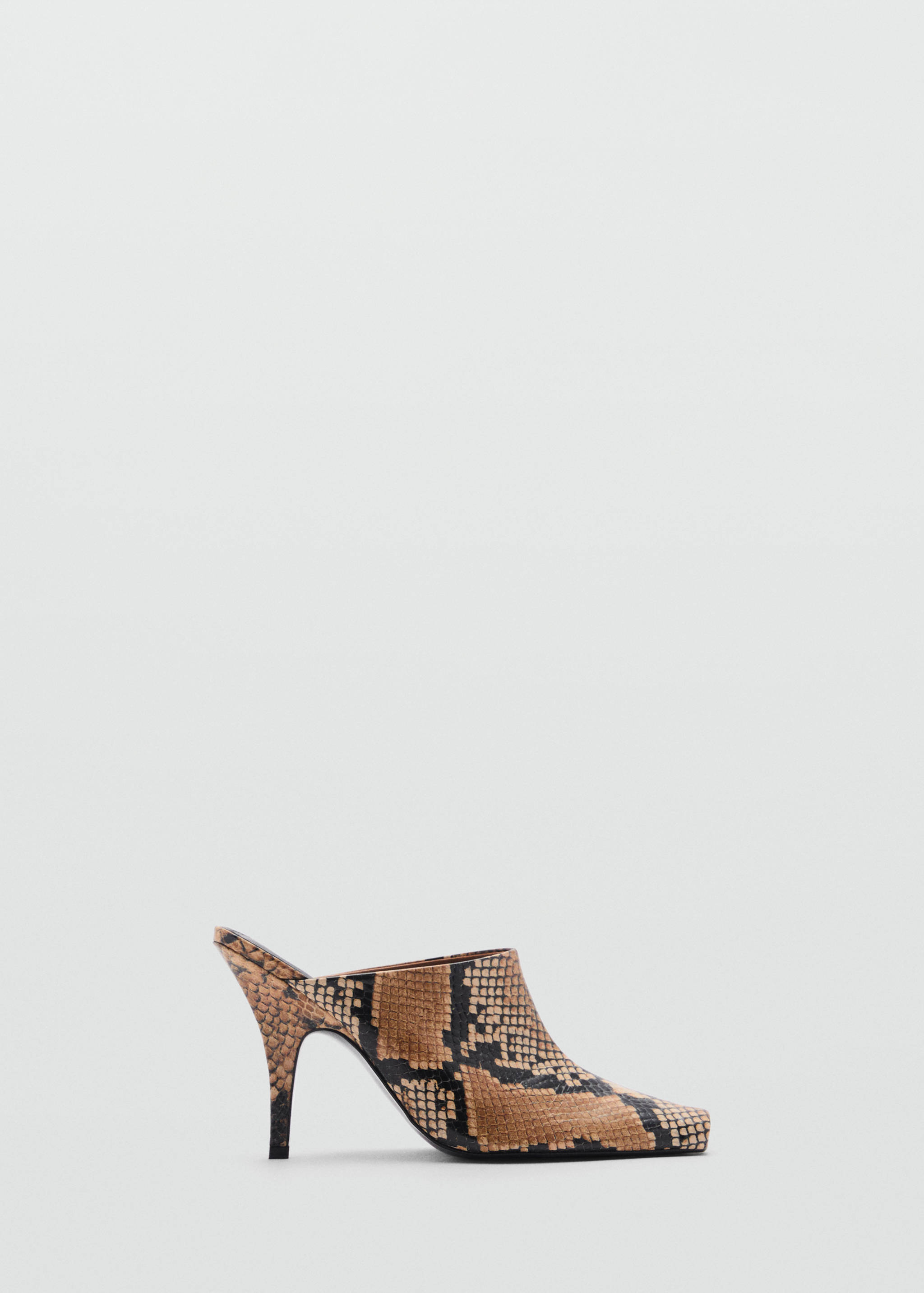 Zapato tacón piel destalonado animal print - Artículo sin modelo