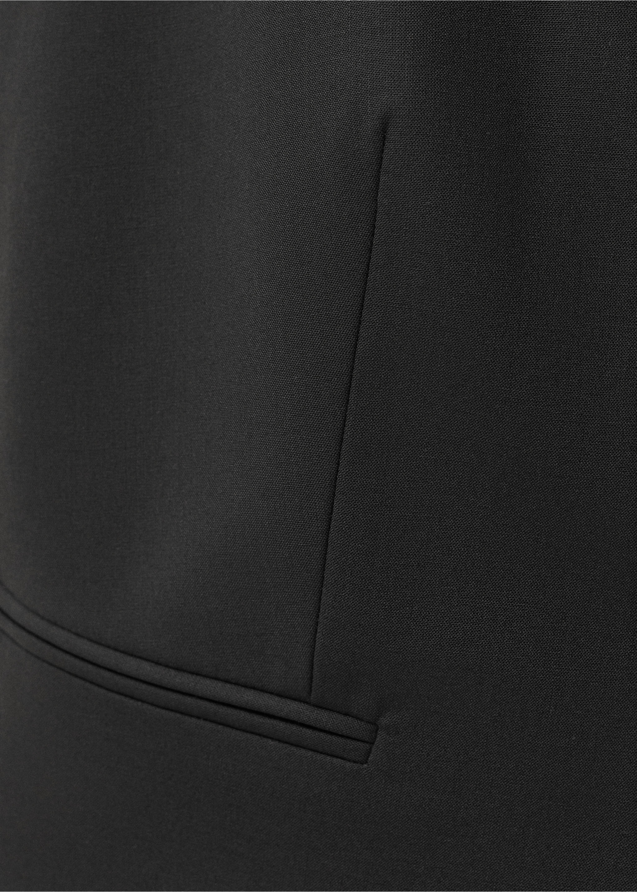 Wool-blend suit waistcoat - Details of the article 0, Black. Ref: 87054427-00.