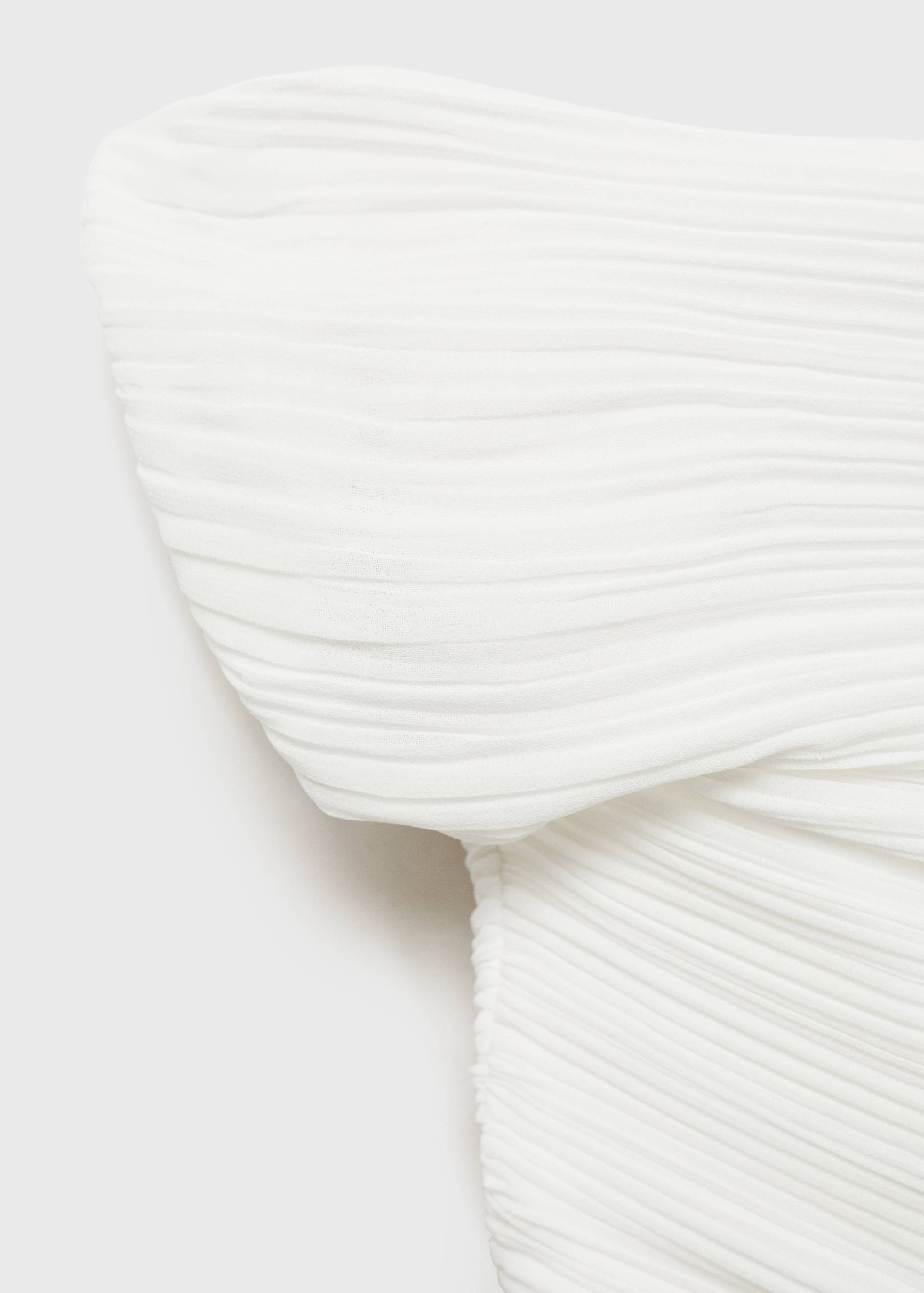Off-the-shoulder pleated dress - Details of the article 0