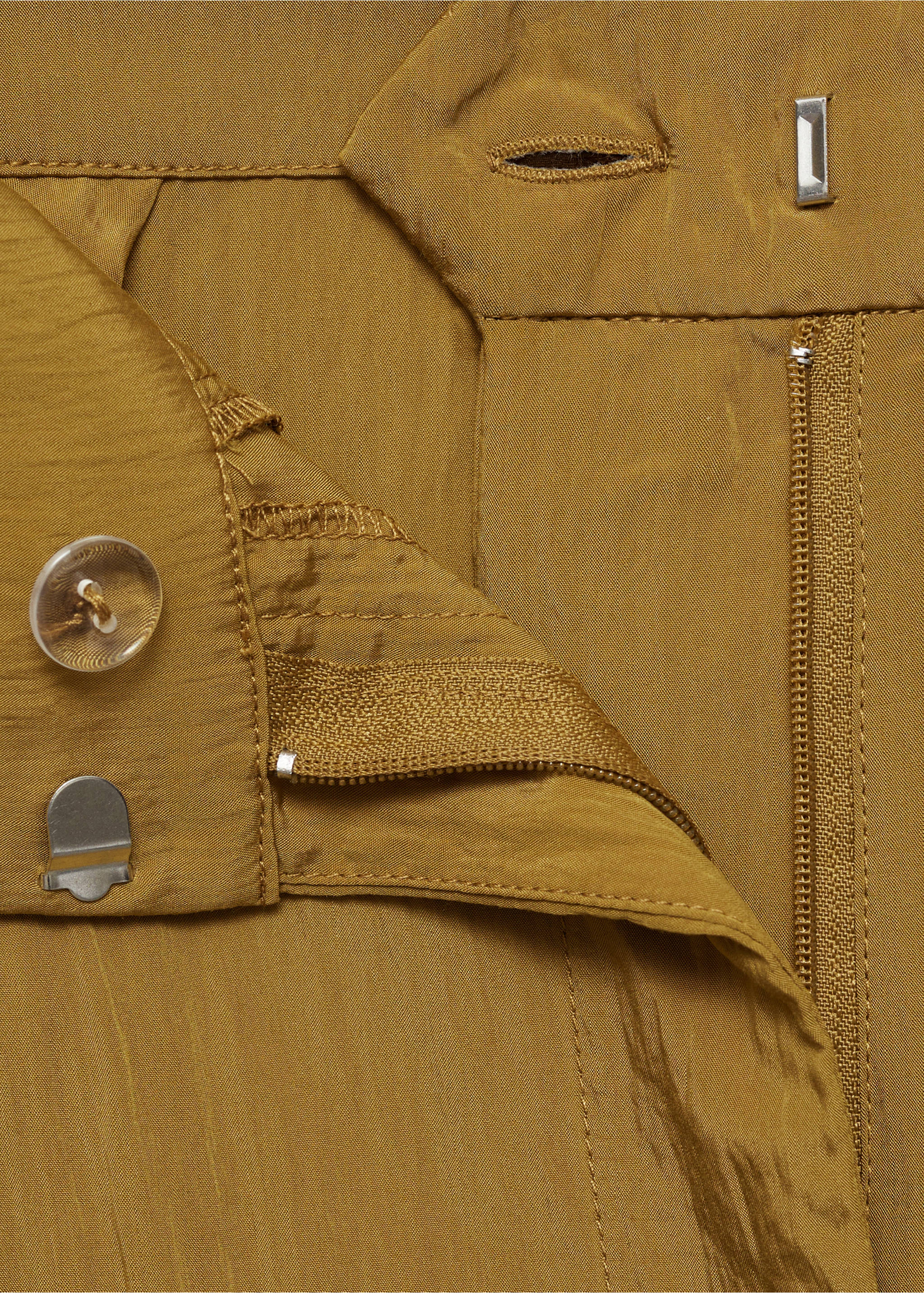 Textured cargo trousers - Details of the article 0, Olive Green. Ref: 87054778-00.